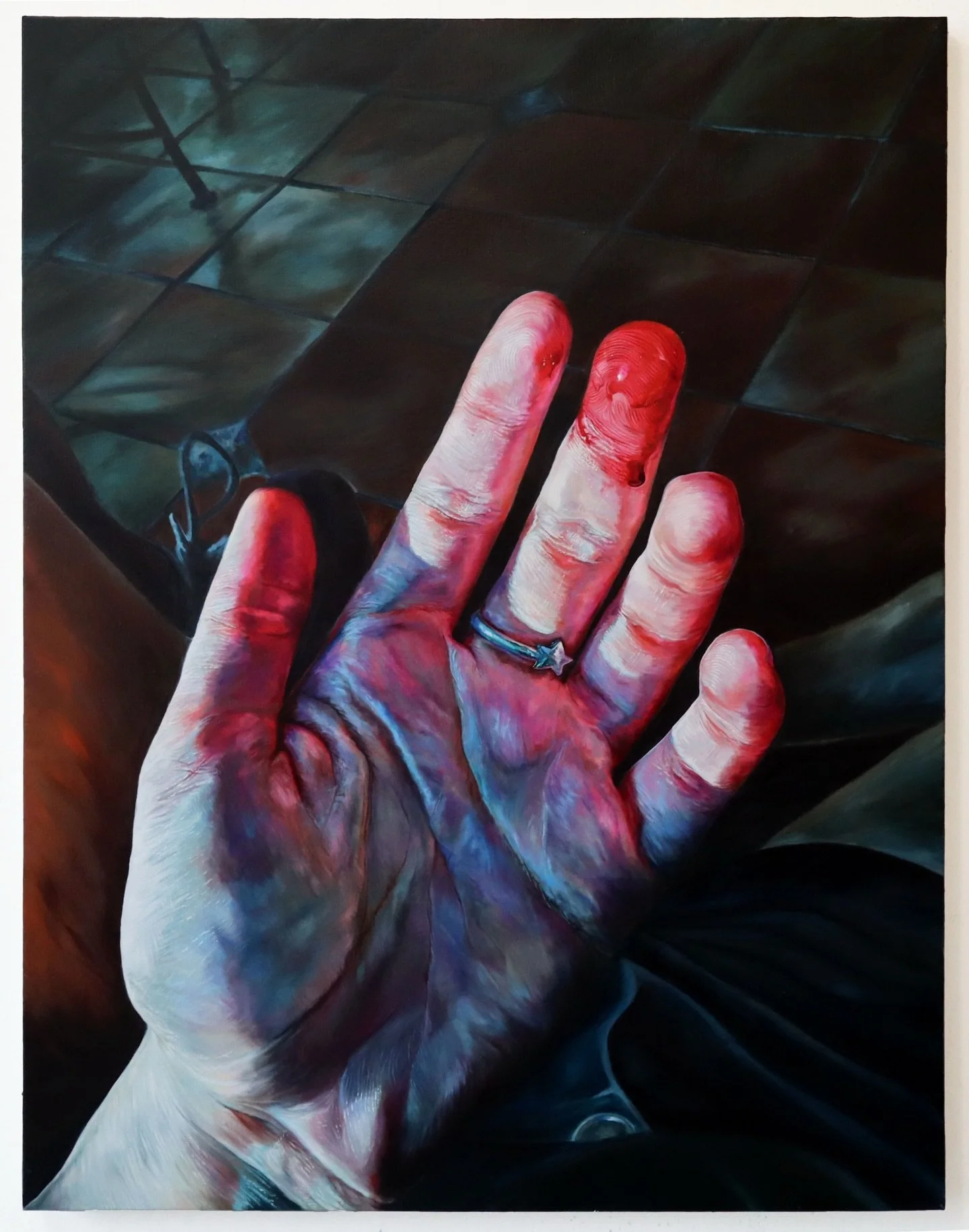 SANGUINE 💫
Oil on canvas, 2026. 120 x 90 cm

The final painting in my thesis show, details coming soon!

#MFApainting #sanguine #thesisshow #oilpainting #paintersofinstagram