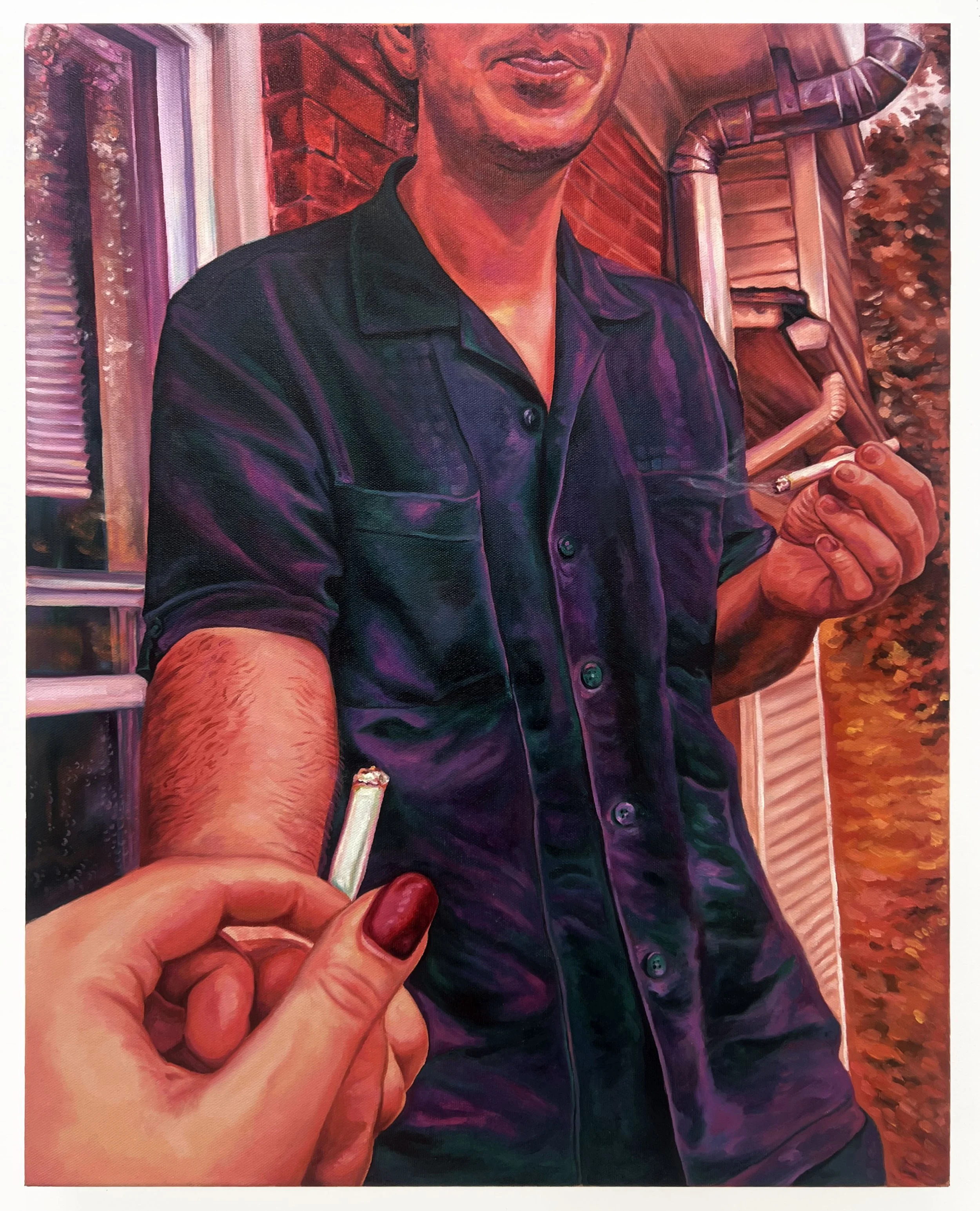 Hand it Over, 2025. Oil on canvas, 60 x 80 cm