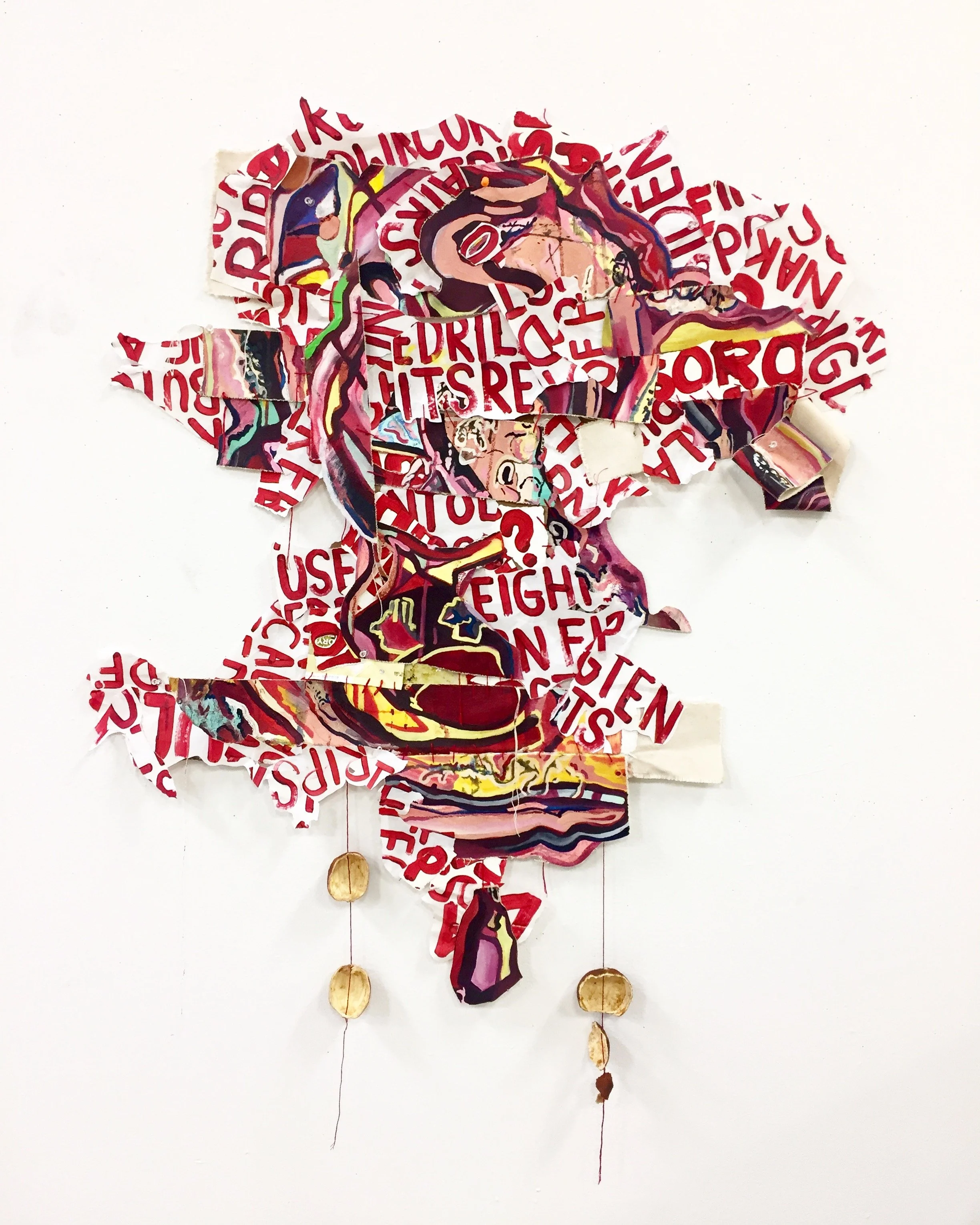 Requiem for Vulva's Morphia, 2018. Site-specific mixed media installation, dimensions vary