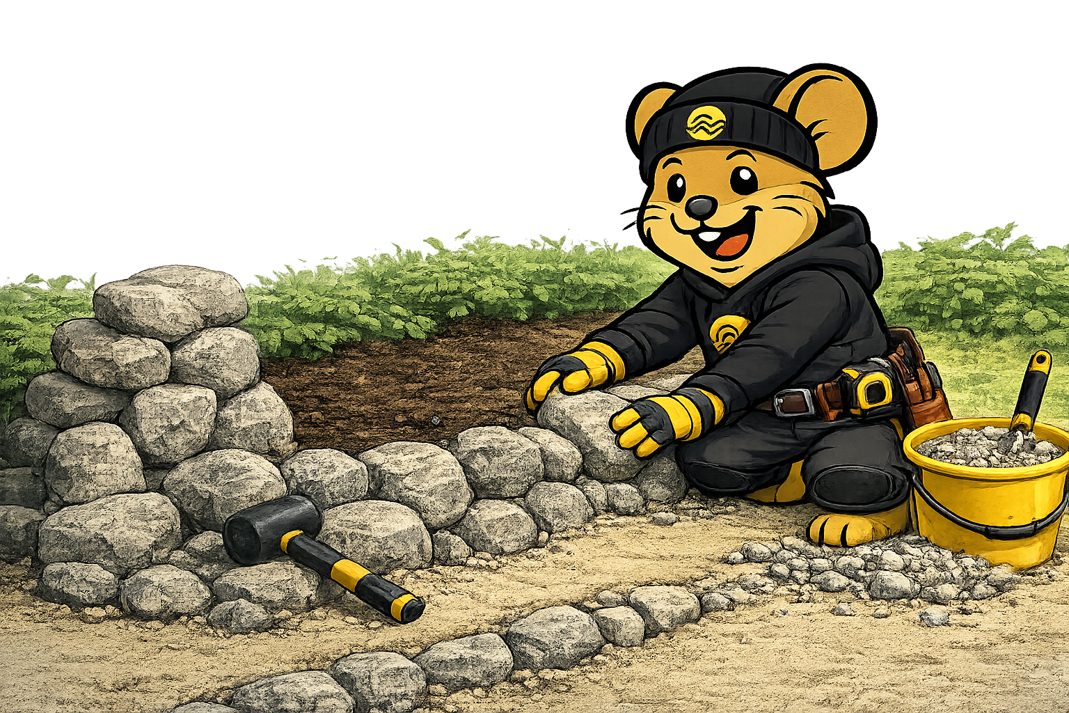 Rock installation service for low-maintenance landscaping and driveways