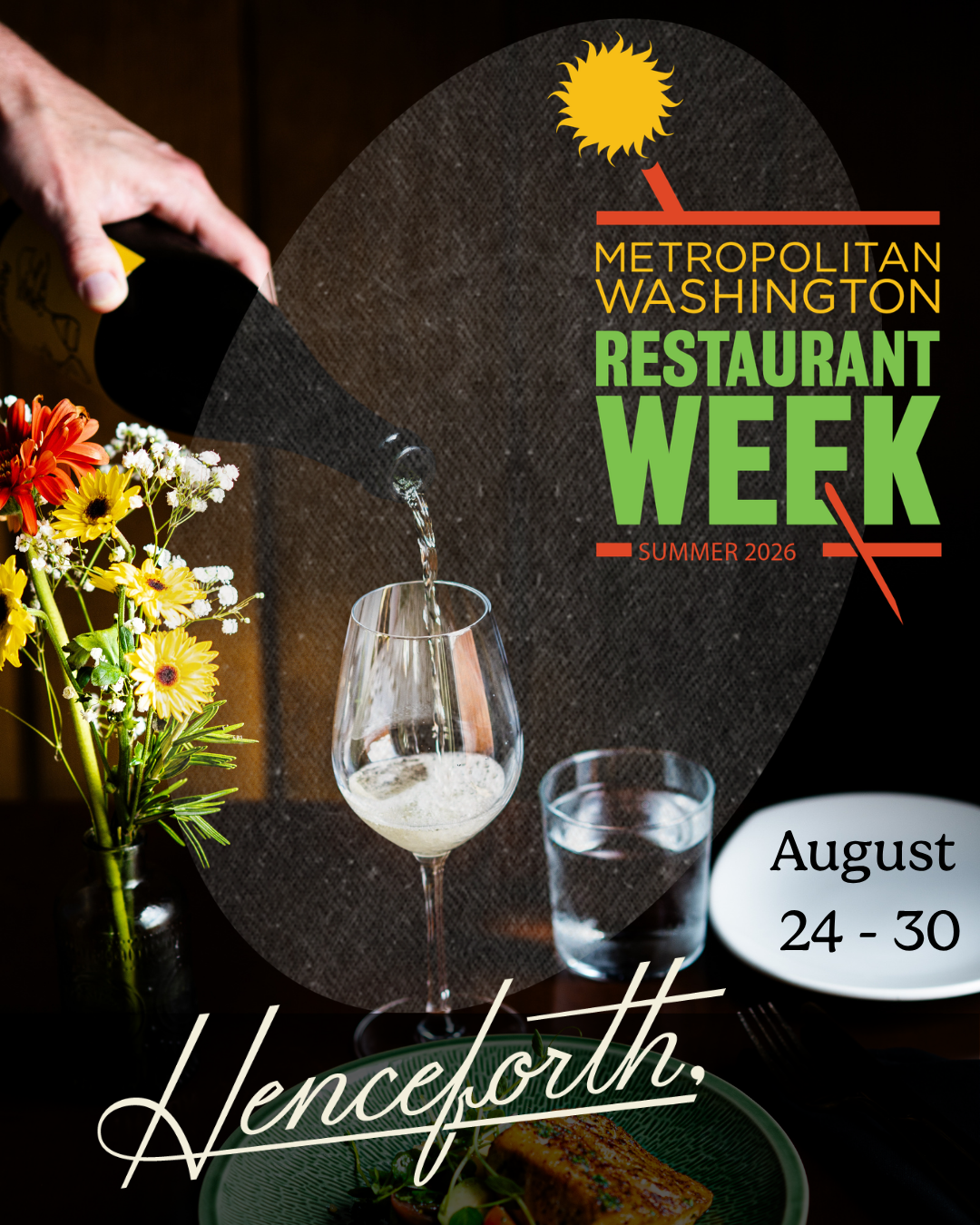 Summer Restaurant Week Wine Pour Salmon dish