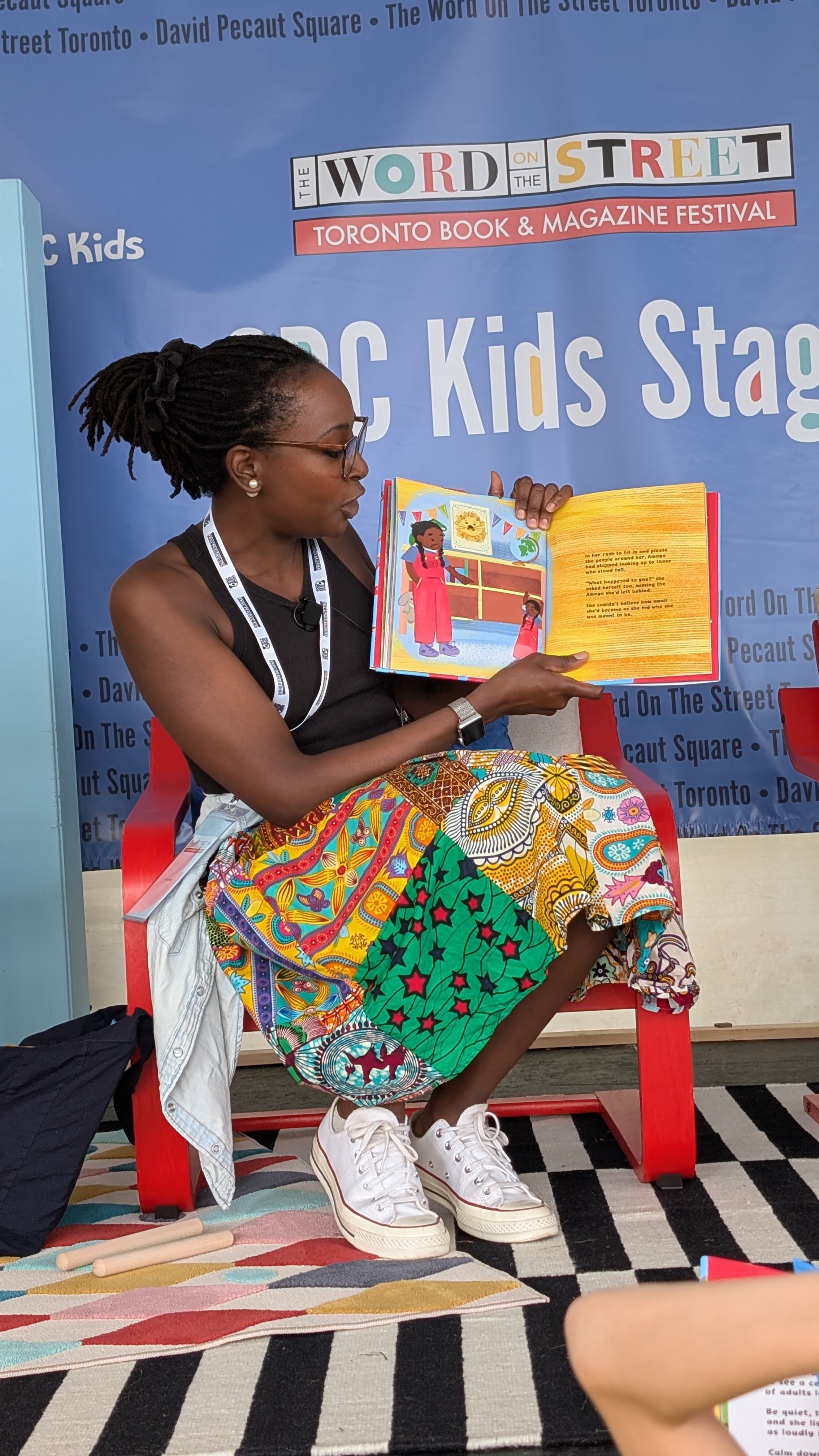 Chantaie reading from her book at Word on the Street Toronto
