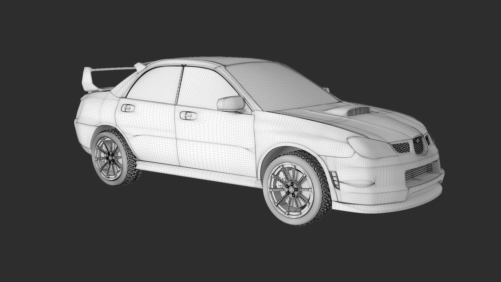 Subaru Rally Wireframe