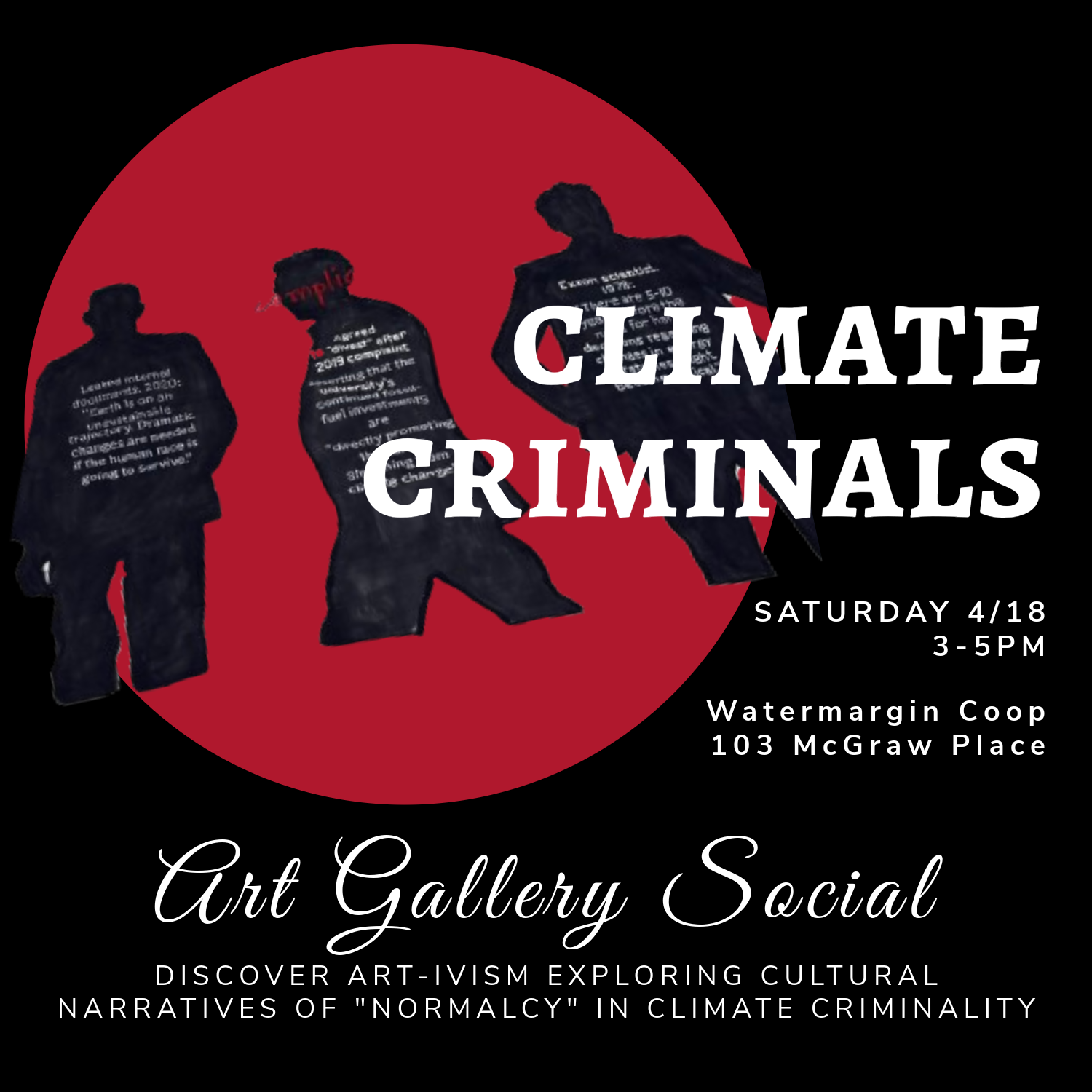 Climate Criminals Art Exhibit Social