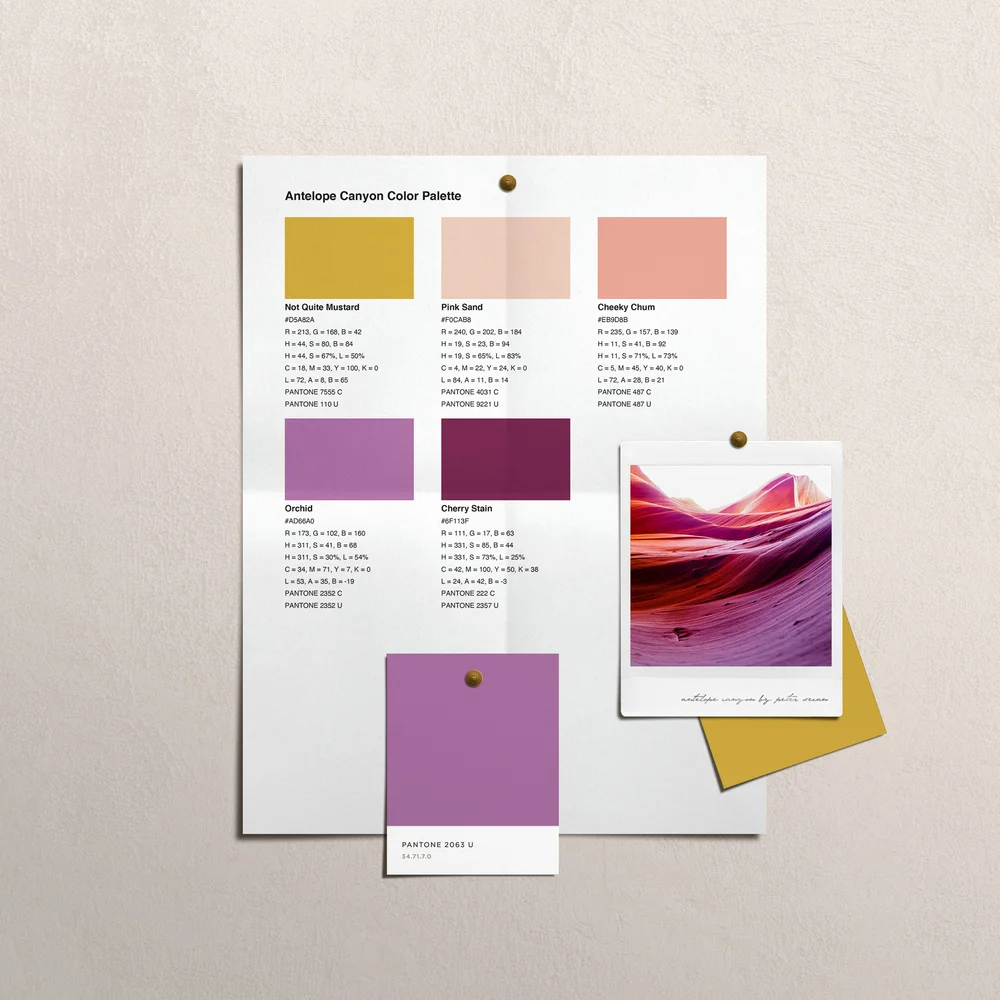 a canyon-inspired color palette | Akula Kreative