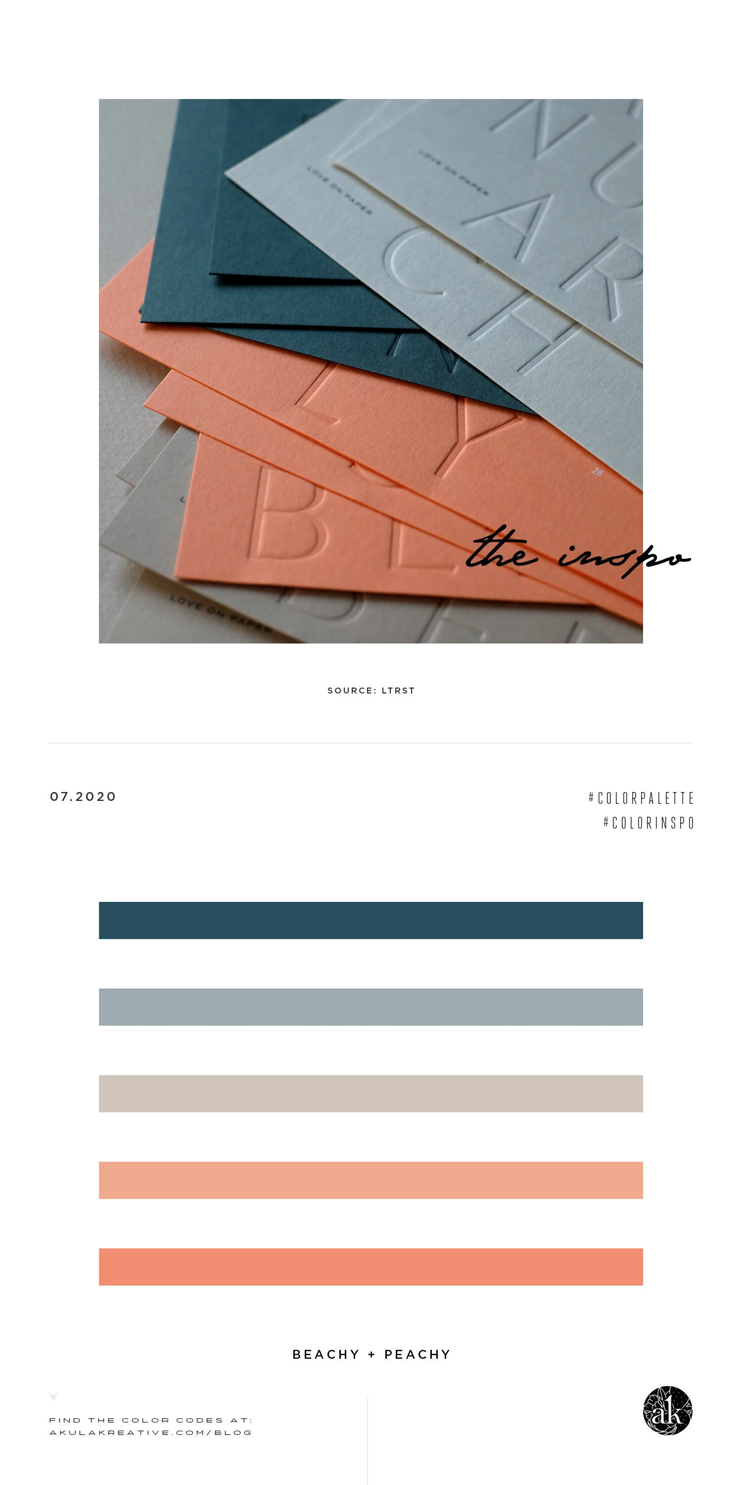 a gender neutral, beach inspired color palette | Akula Kreative