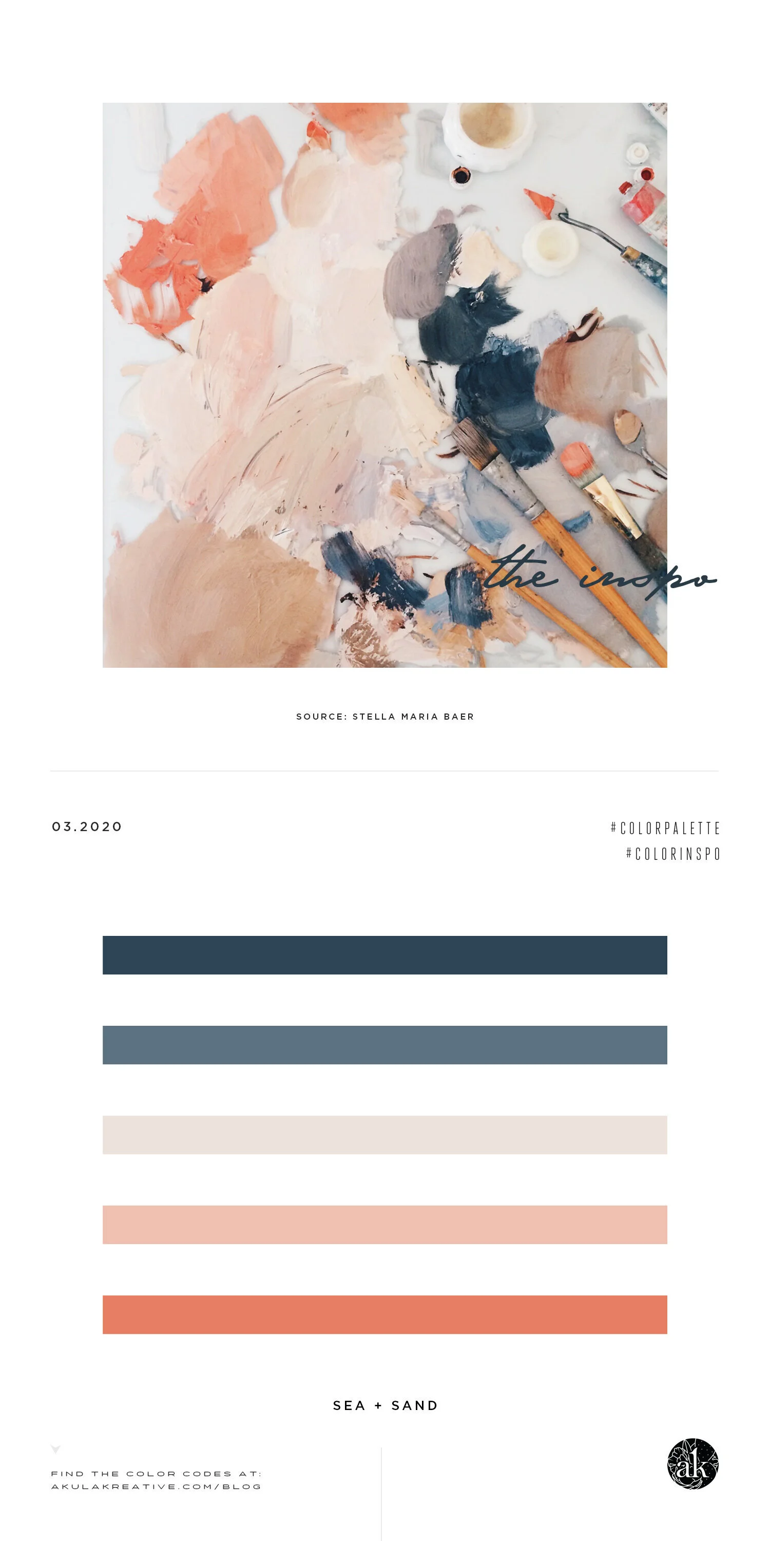 a sea-and-sand-inspired color palette | Akula Kreative