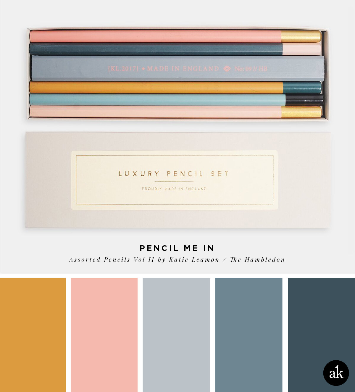 a pencil-set-inspired color palette — Akula Kreative