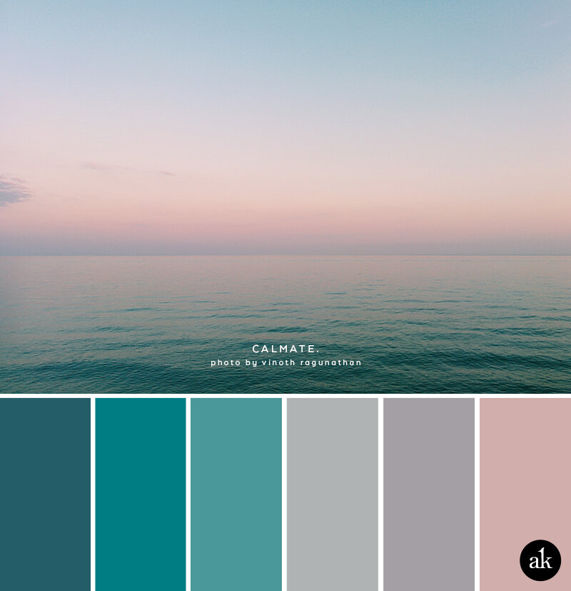 an ocean-sunset-inspired color palette — Akula Kreative