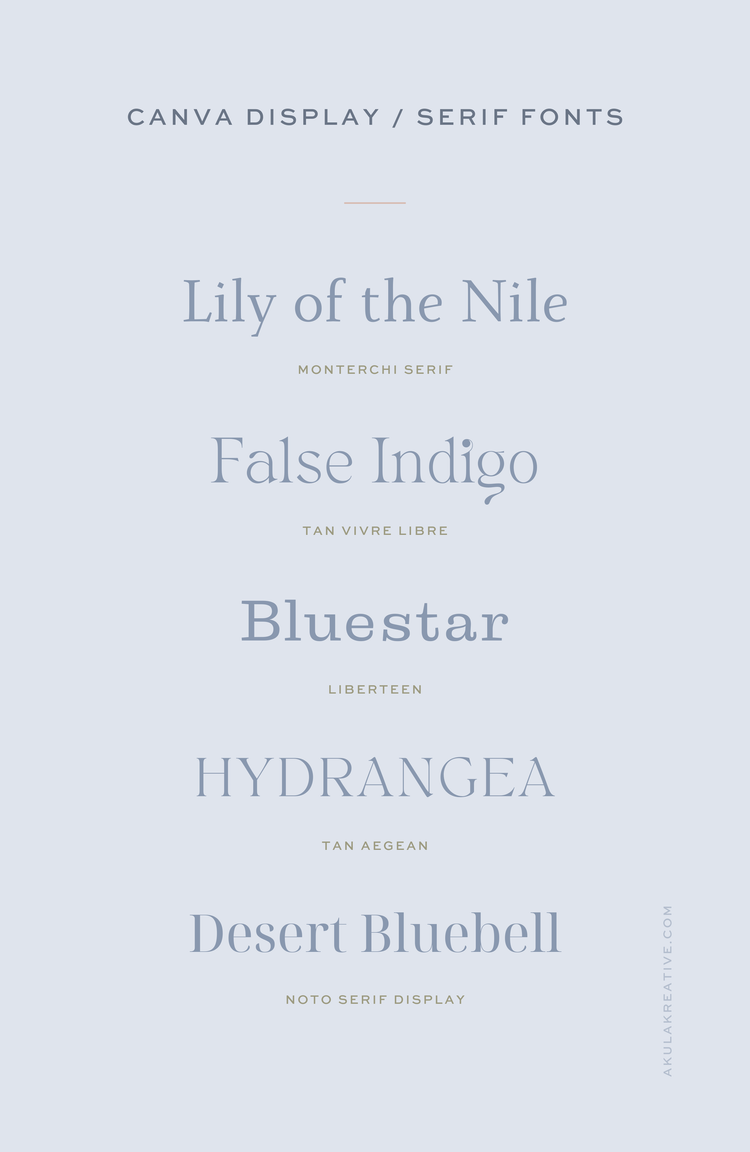 Canva :: romantic serif fonts | Akula Kreative