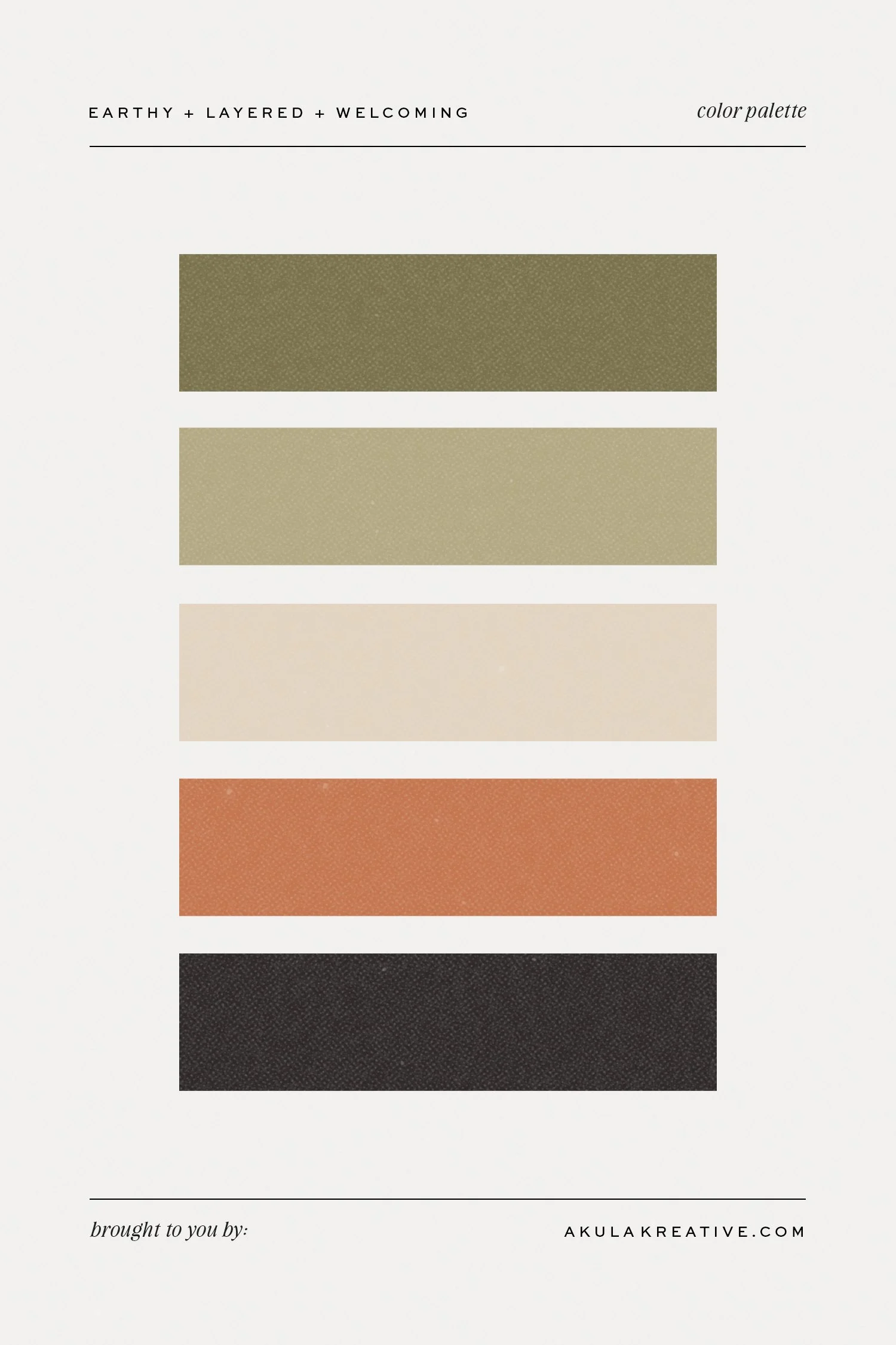 a natural, Rebekah Zaveloff inspired color palette
