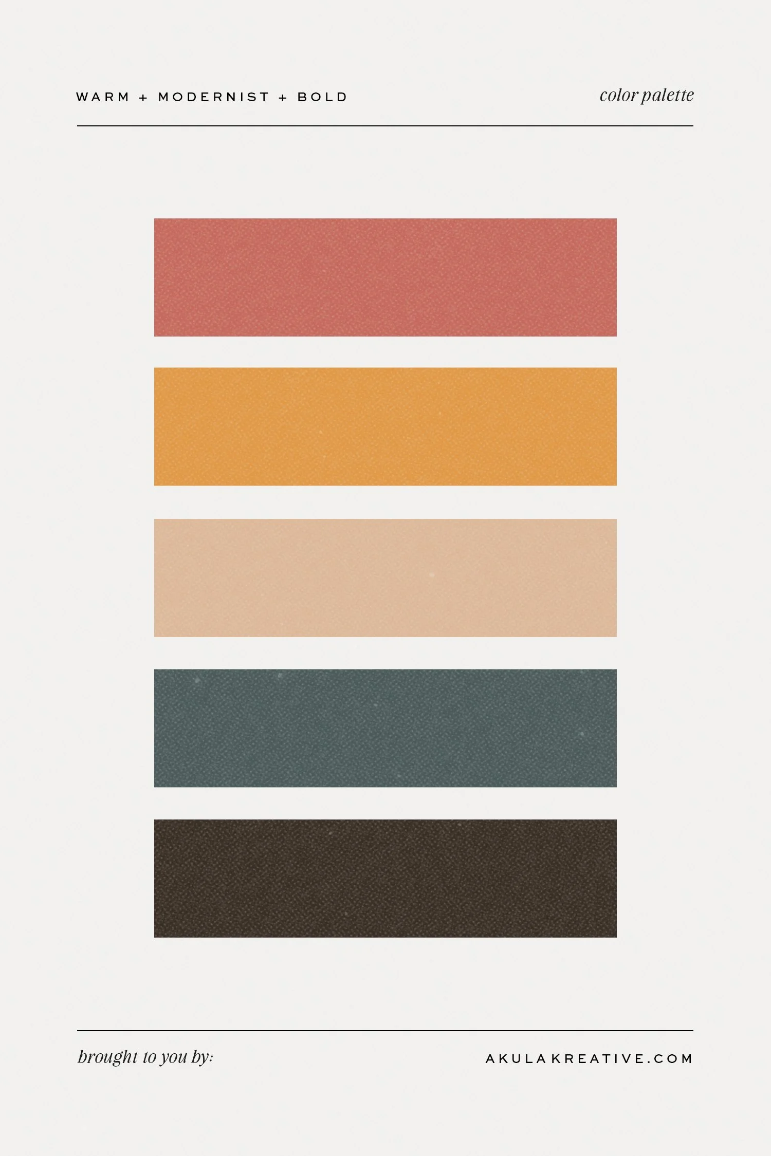 a warm, Cathie Hong inspired color palette