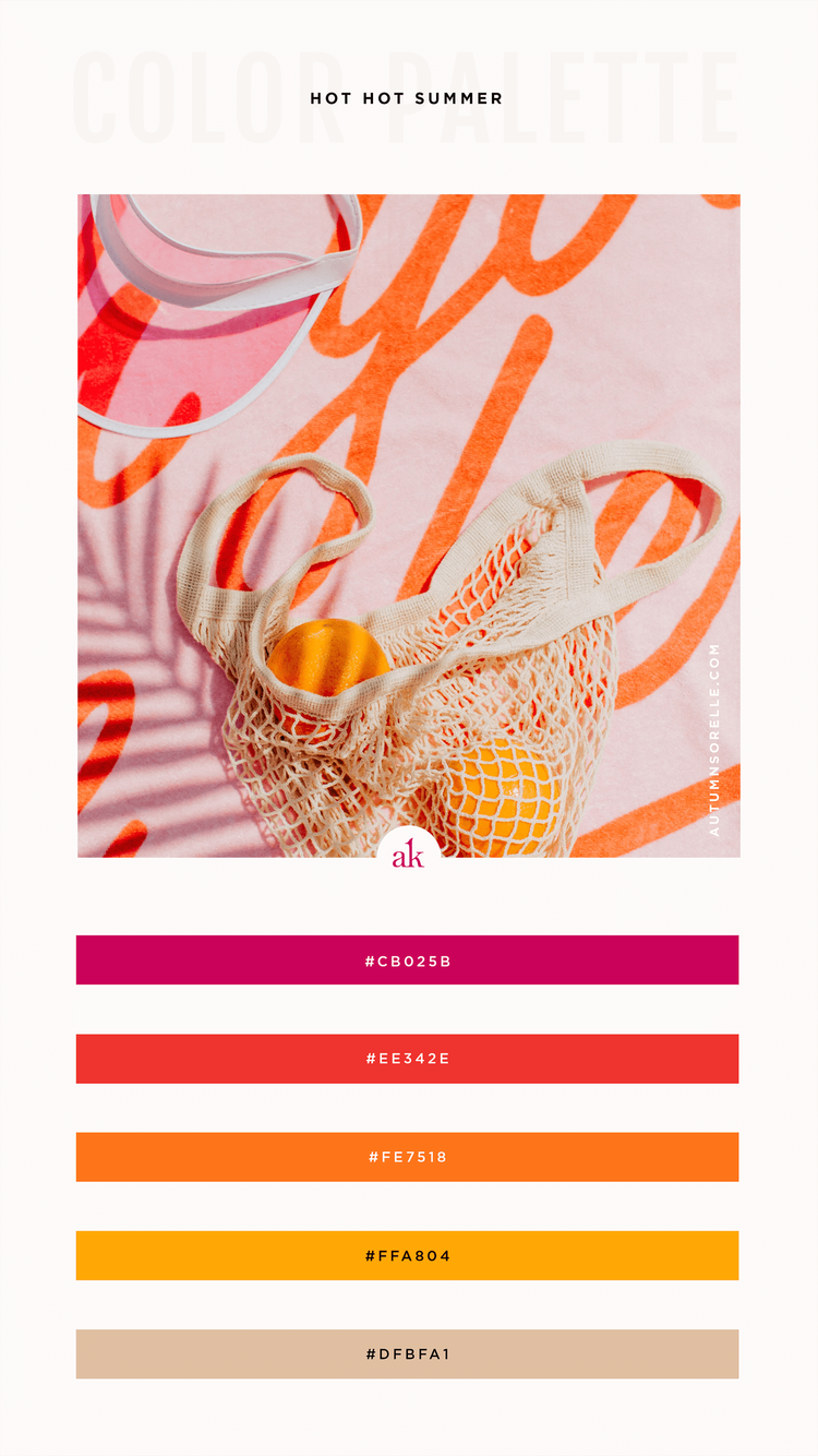 a bright, beachy color palette | Akula Kreative