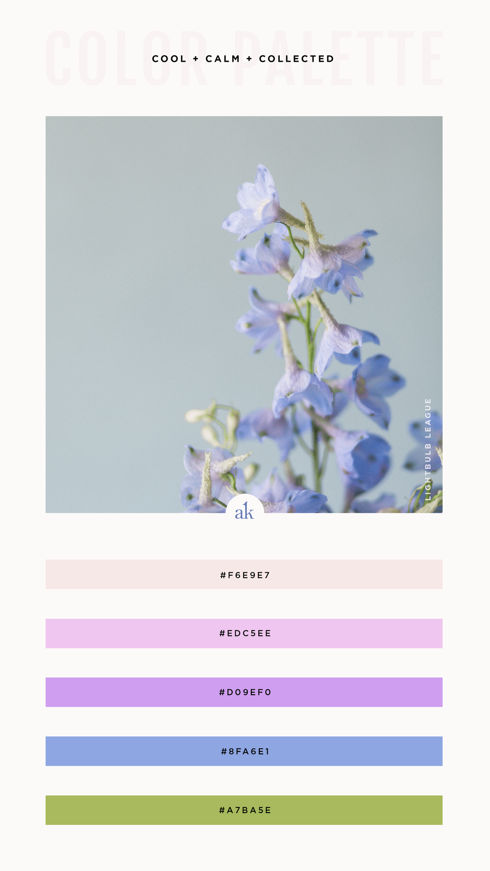 a cool, bluebell-inspired, summer color palette | Akula Kreative