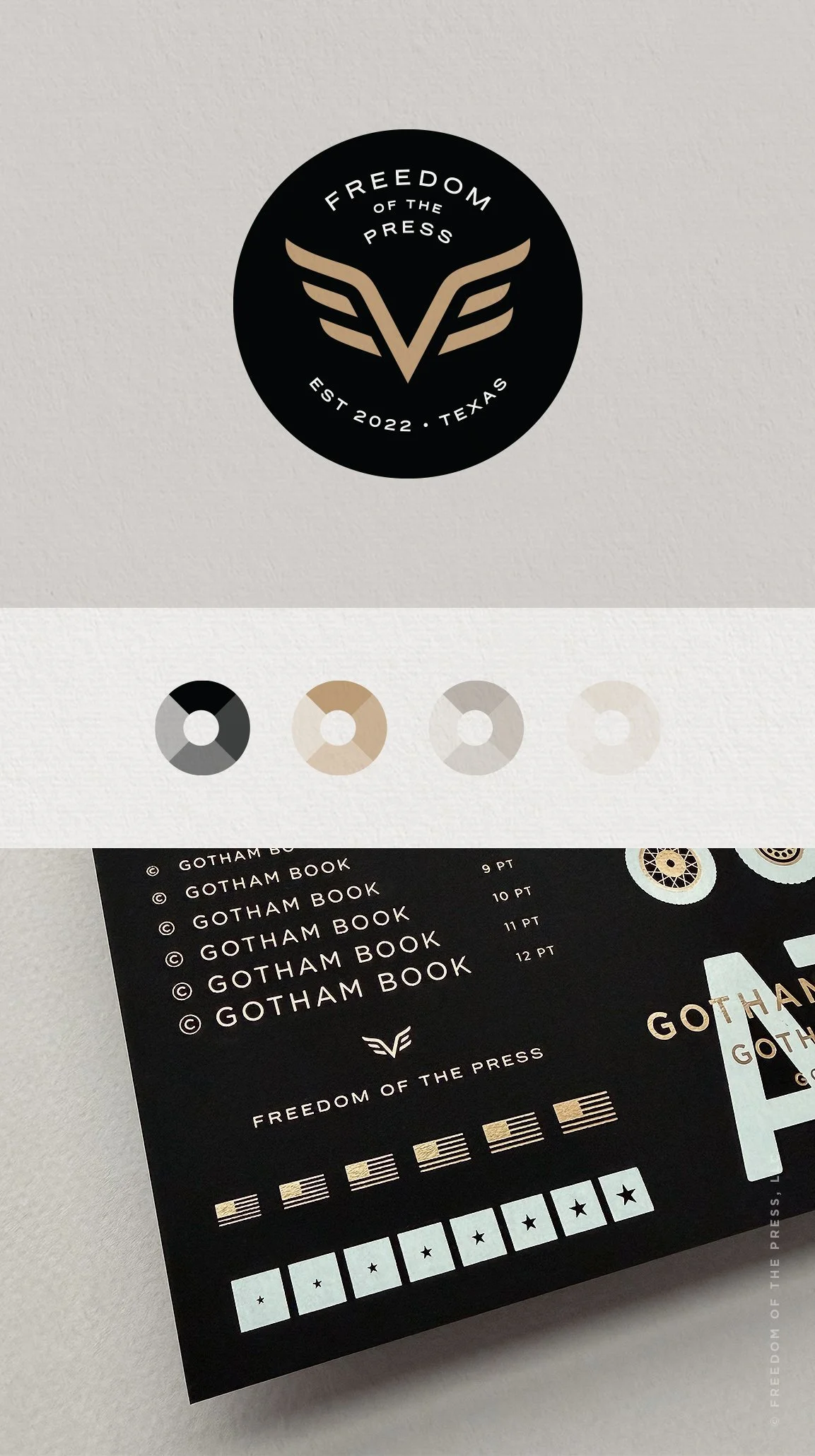 Modern, Masculine Branding for Freedom of the Press / FP Monogram / Akula Kreative 