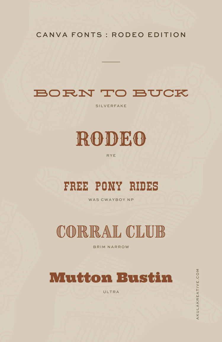 Canva :: rodeo fonts | Akula Kreative