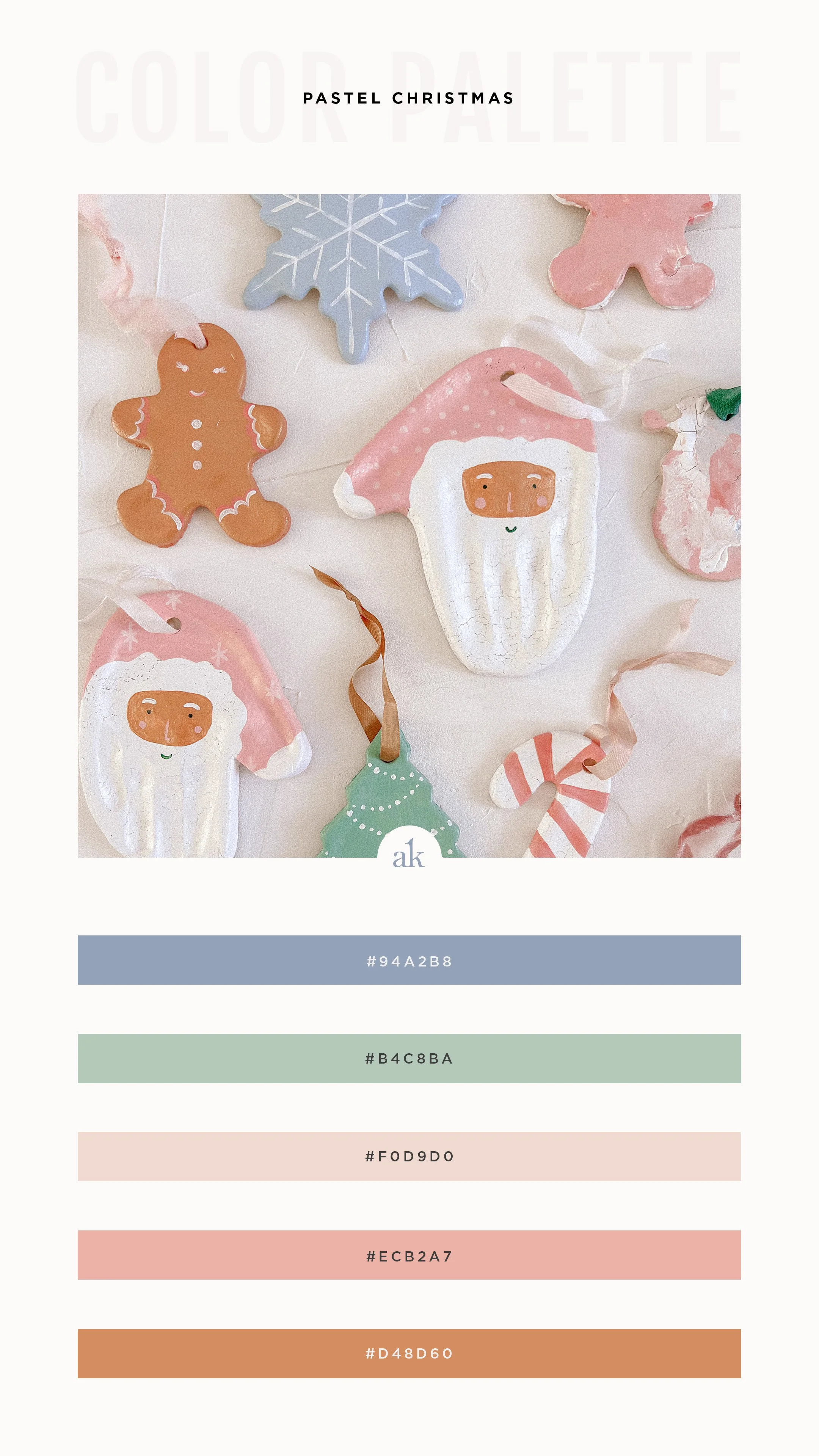 A soft, pastel Christmas Color Palette — AKULA | artful identities for the visionaries behind ...
