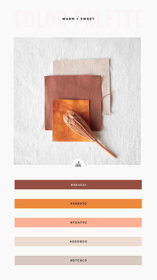 a sweet and warm, summer-to-fall color palette | Akula Kreative