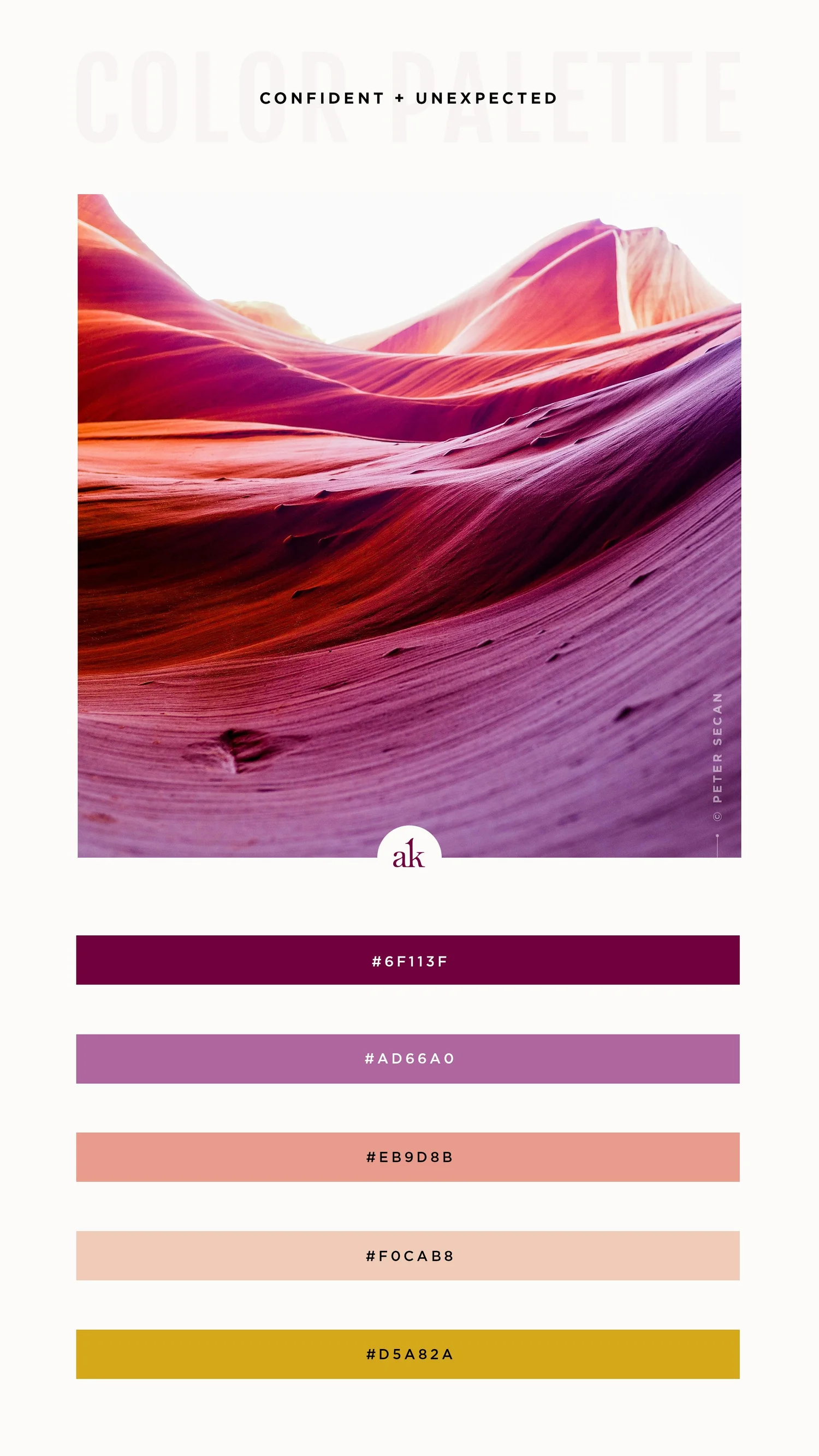 a canyon-inspired color palette — Akula Kreative | modern brands that ...