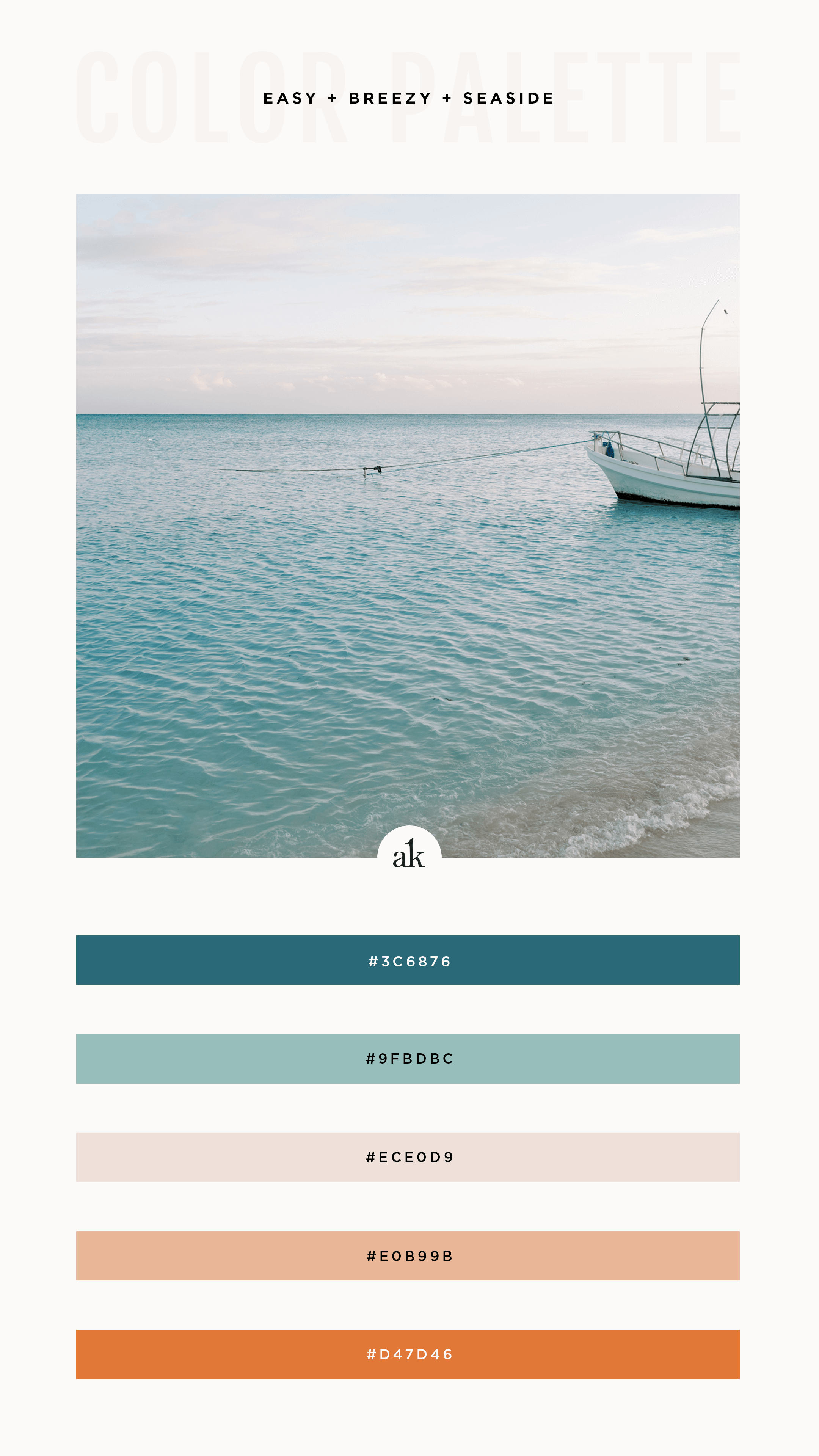 a nautical summer color palette | Akula Kreative