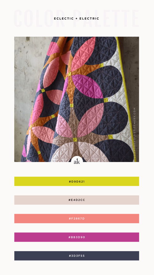 a modern, quilt-inspired color palette | Akula Kreative