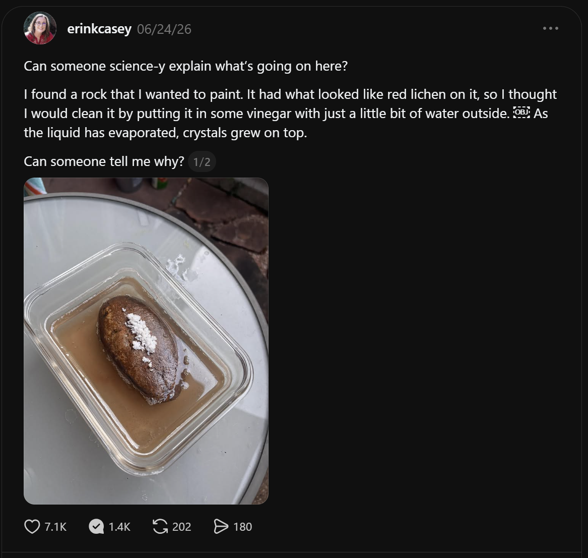 A post about a rock gets more attention than it deserves.