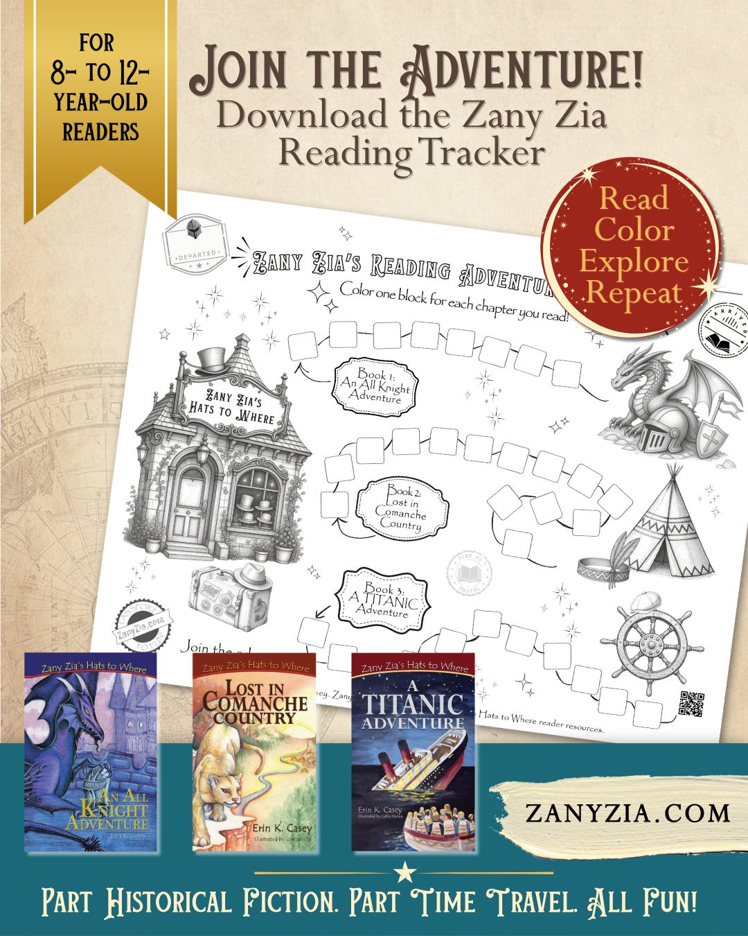 Zany Zia Reading Tracker