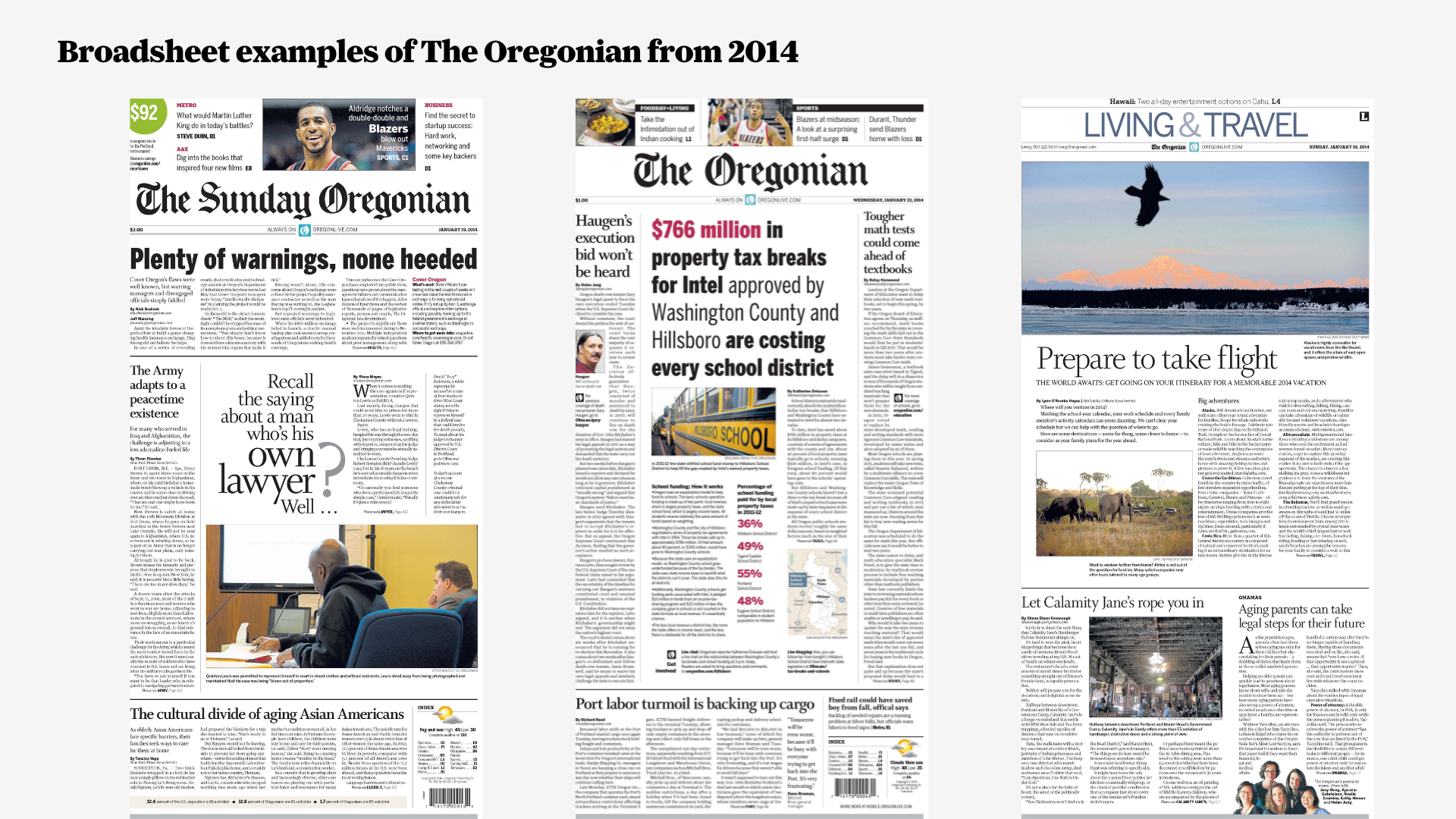 The Oregonian to change printed newspaper to traditional broadsheet in 2025 — Oregonian Media Group