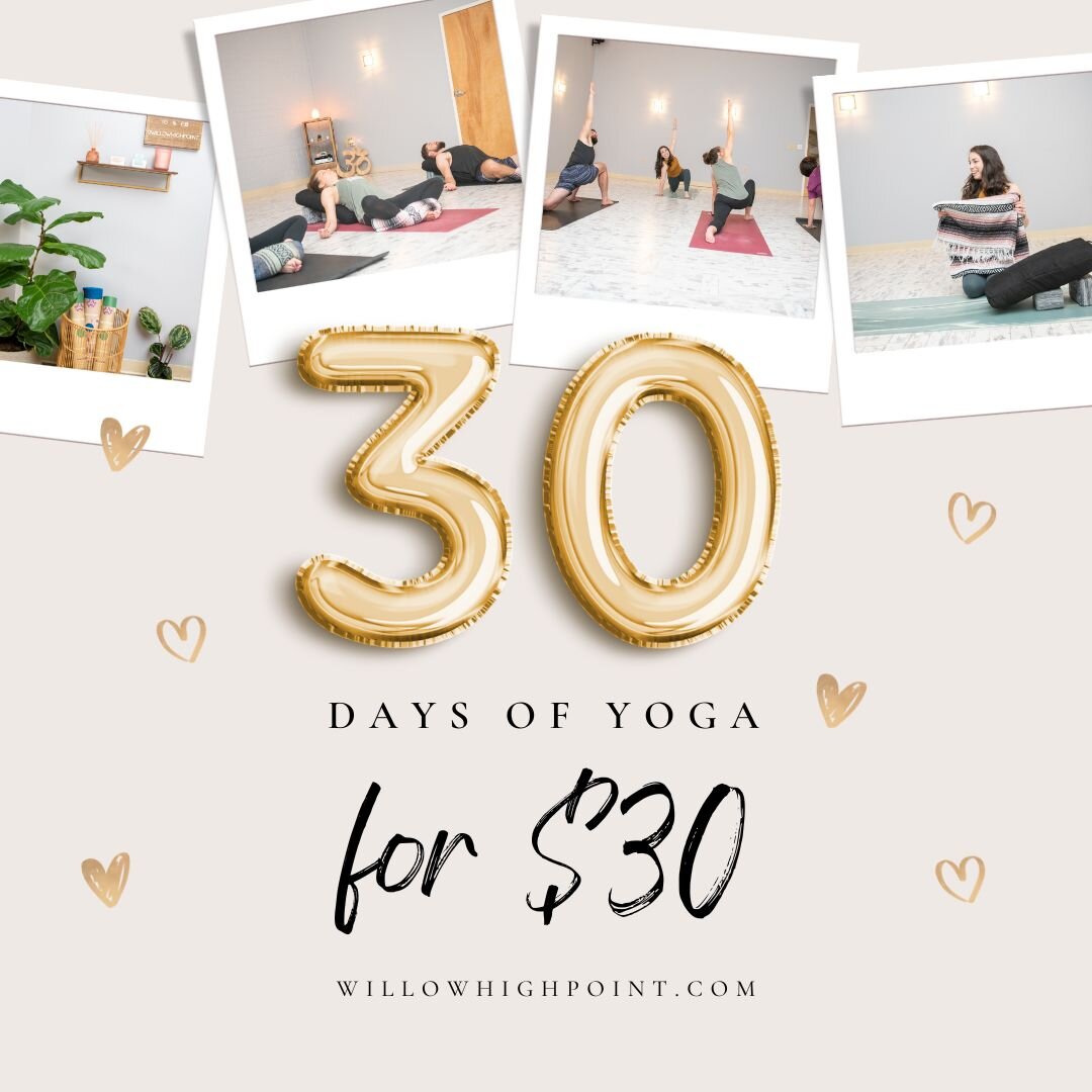 Hi and welcome to everyone who is new here! 🌿

We are still offering our new student special of 30 Days for $30! Grab a friend, and start of the new year with us. ✨

Willow Wellness Center strives to deliver a comprehensive approach to wellbeing by 