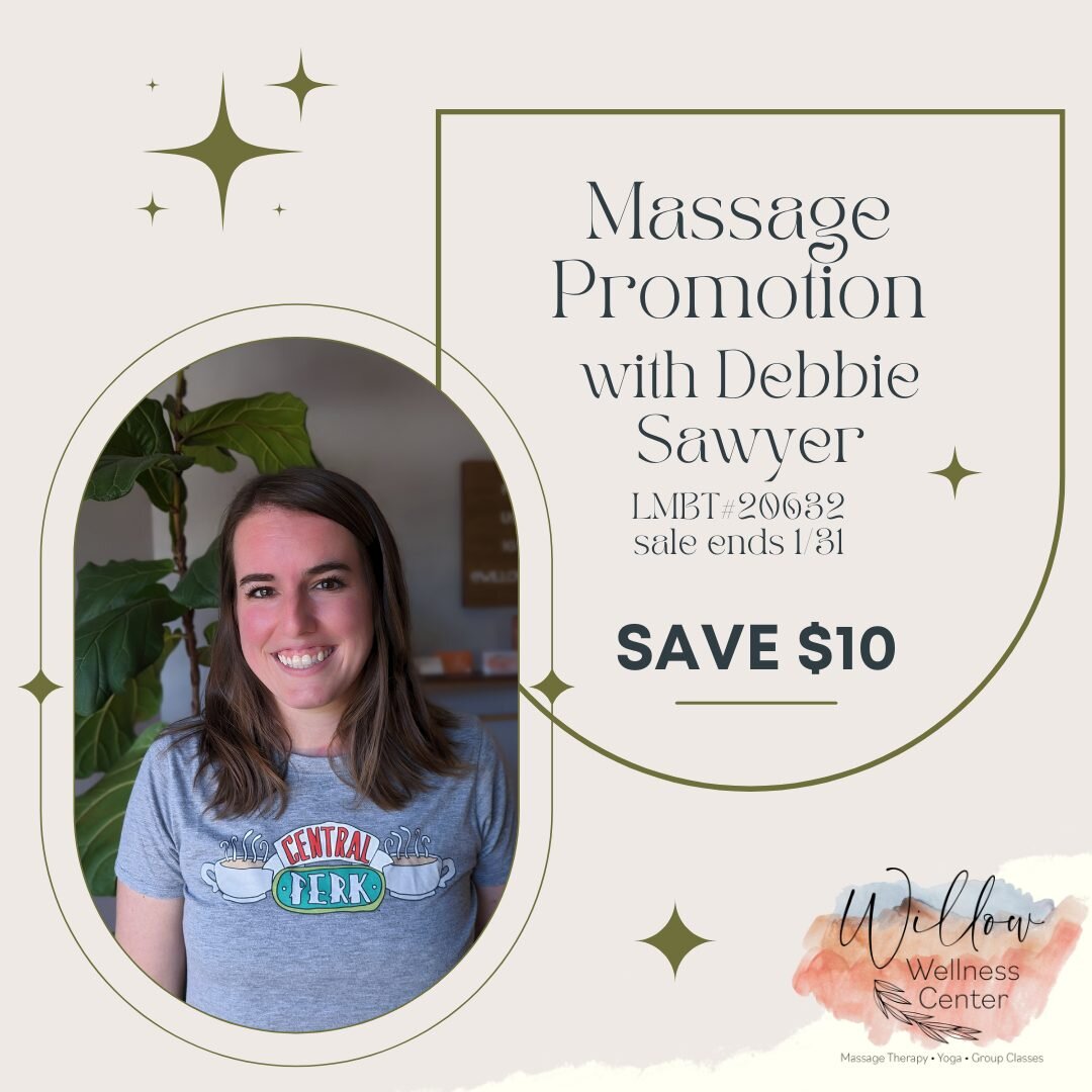 We'd like for you to get to know our new massage therapist, Debbie Sawyer, LMBT# 20632! ✨

To give her a warm welcome, we are offering $10 off your first massage booked with Debbie by 1/31!

With an intuitive approach and attentiveness to individual 