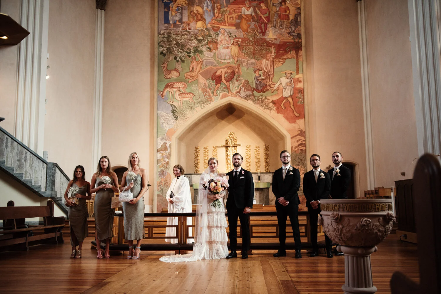 Vigsel i Sofia kyrka.
