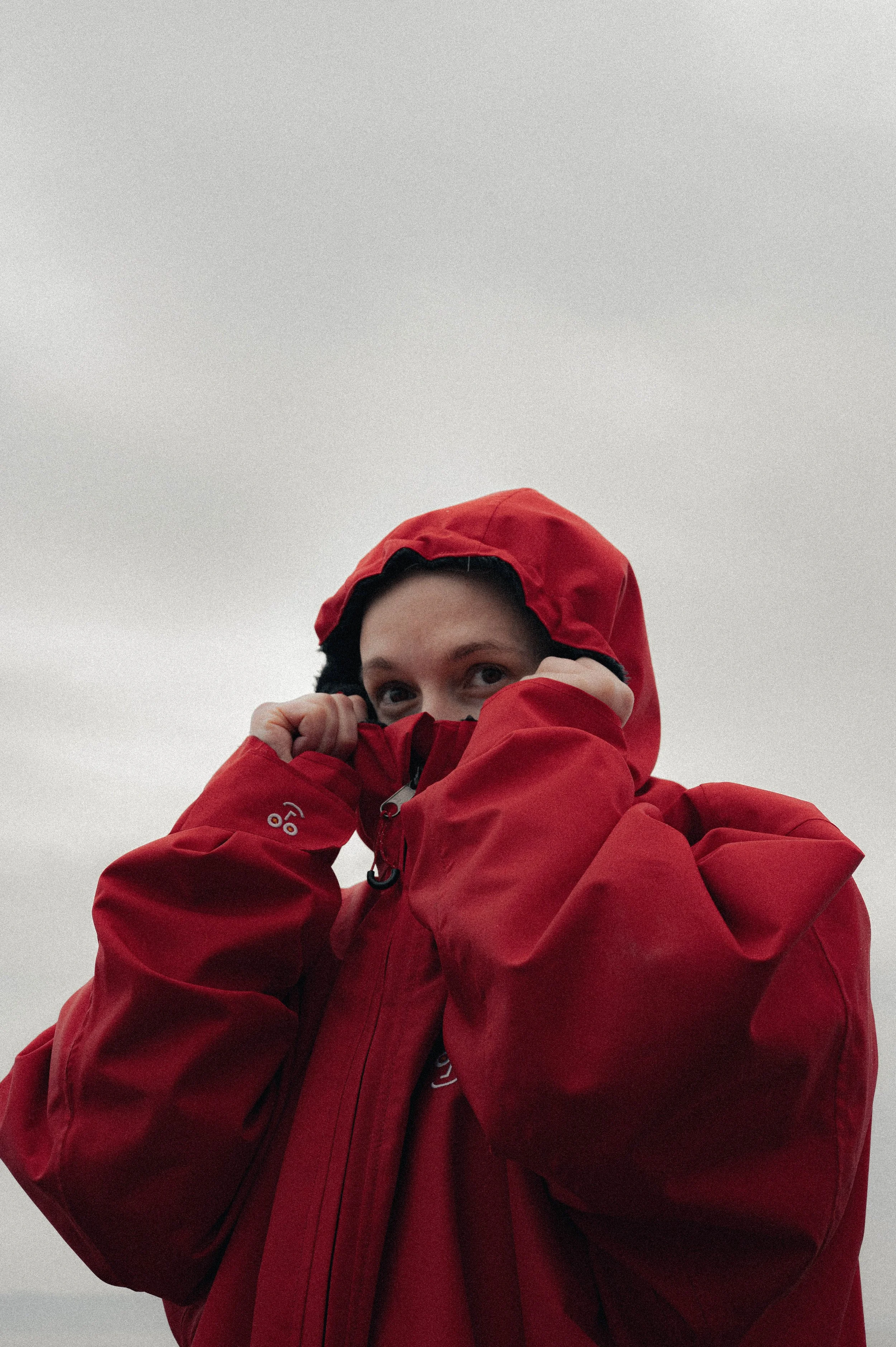 Close-up of The Ootsider jacket fabric showing texture, craftsmanship and functional design in natural light.