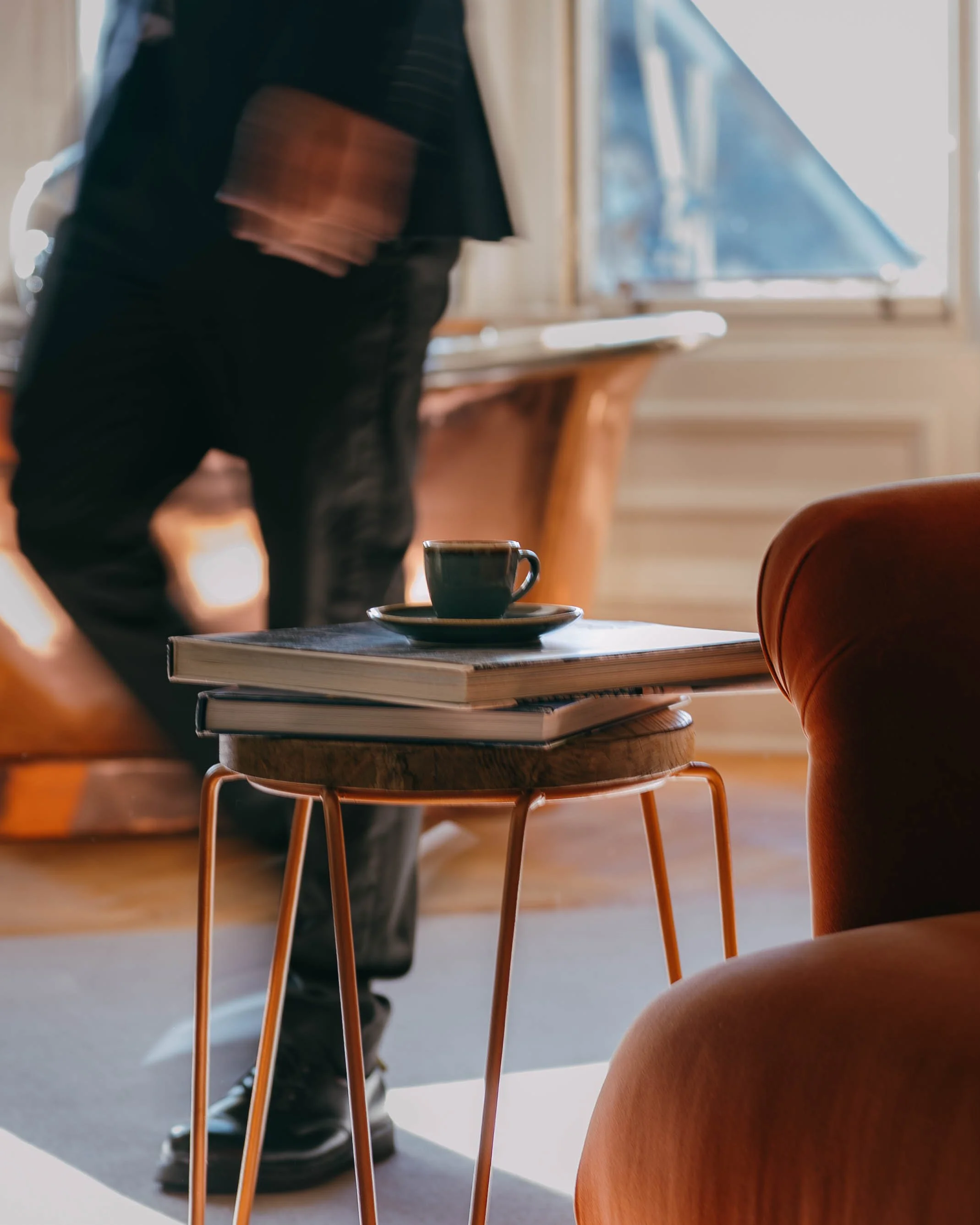 Boutique hotel room at The Roseate Edinburgh, featuring elegant interior design and natural light.