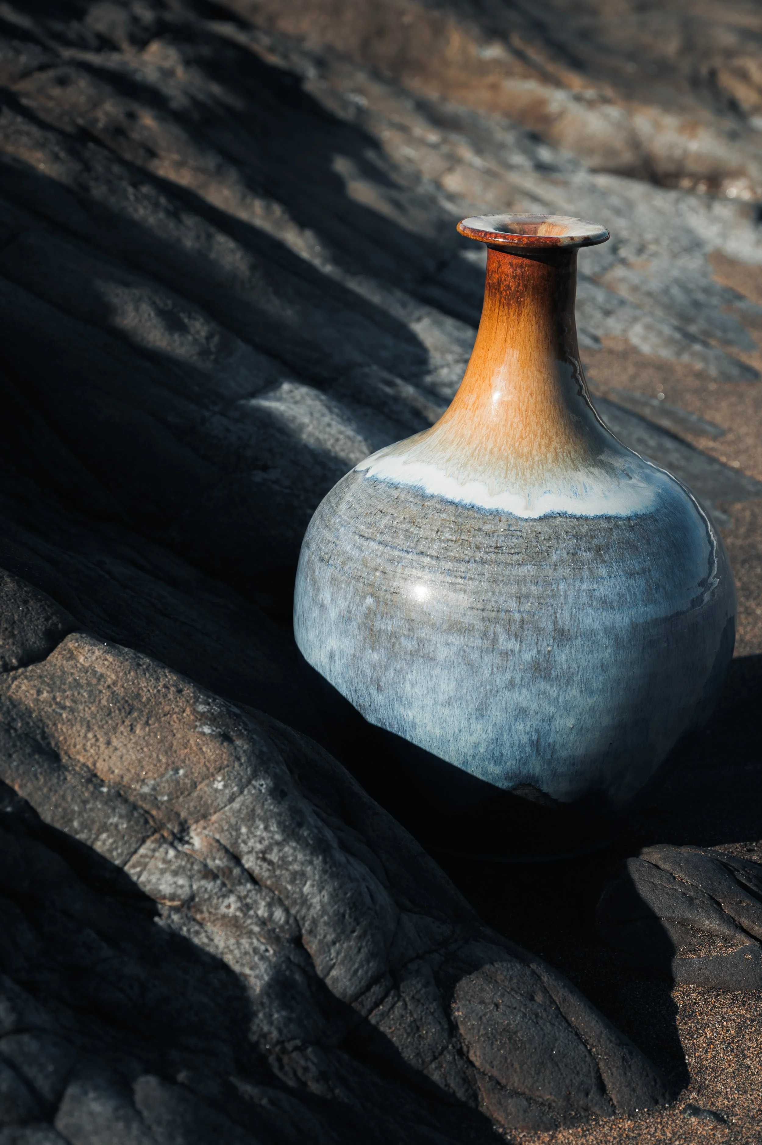 Contemporary pottery photographed with soft natural light.