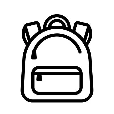 drawing of backpack