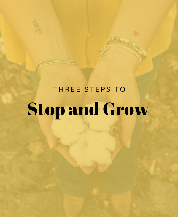3 Steps to Stop and Grow In the Right Direction