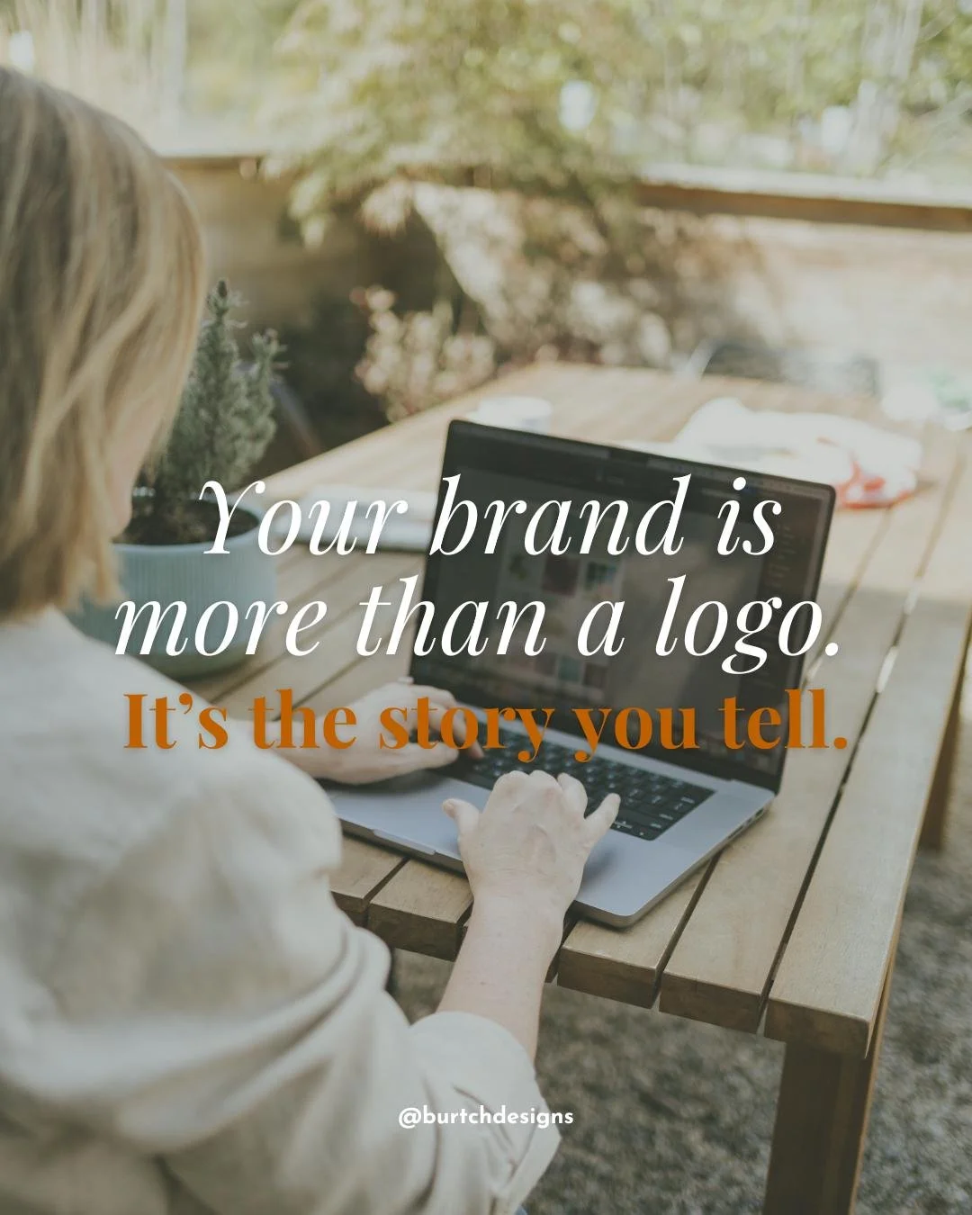 Your logo is only one piece of the story.

A strong brand brings together how you look, how you sound, and how you make people feel. The colors, the copy, the photography, all of it works together to tell the story of who you are and what you stand f