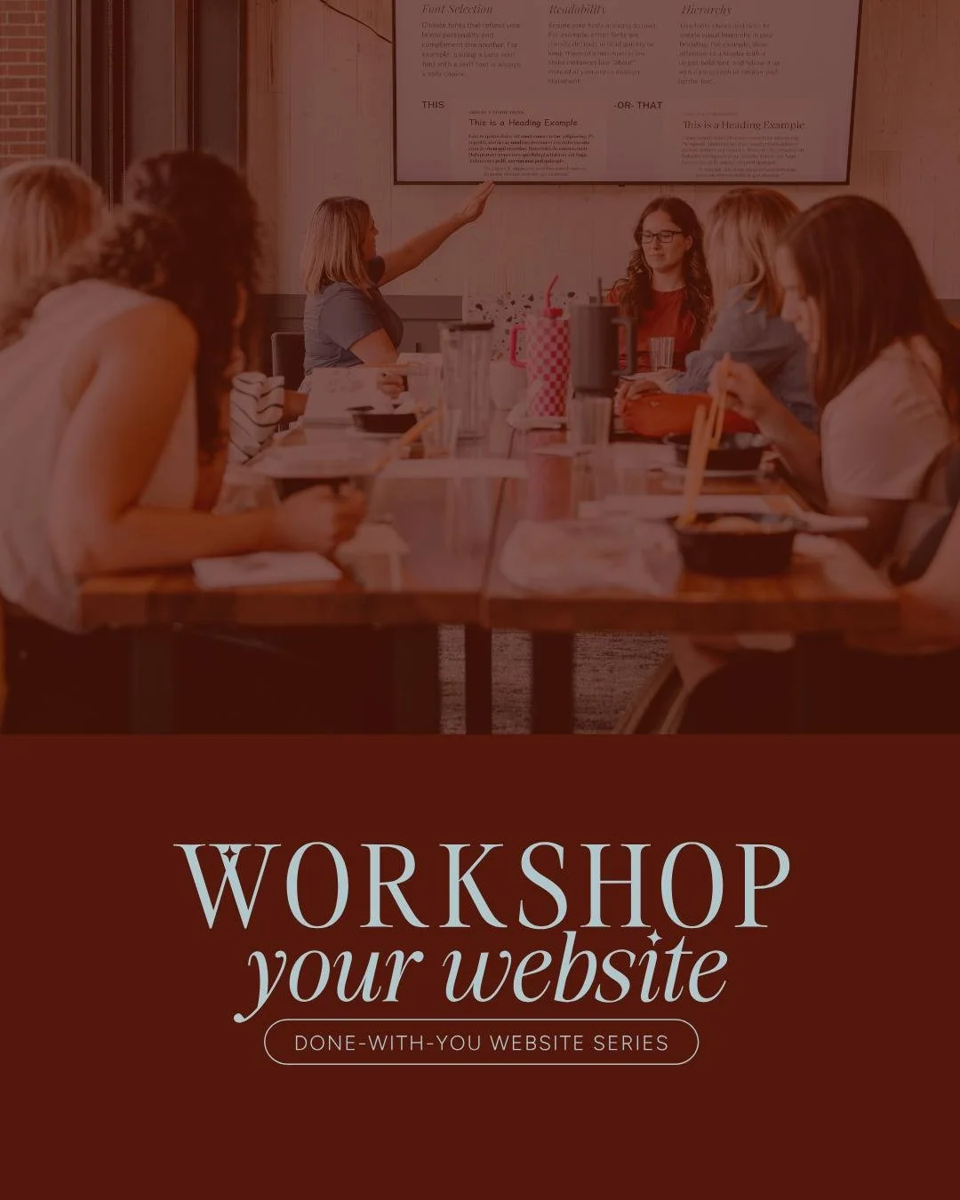 Here&rsquo;s the truth: most websites don&rsquo;t need a total overhaul.

🟠 They need clarity.
🟠 They need structure.
🟠 They need a few smart updates that help people understand who you are and how you help.

In Workshop Your Website, we&rsquo;ll 