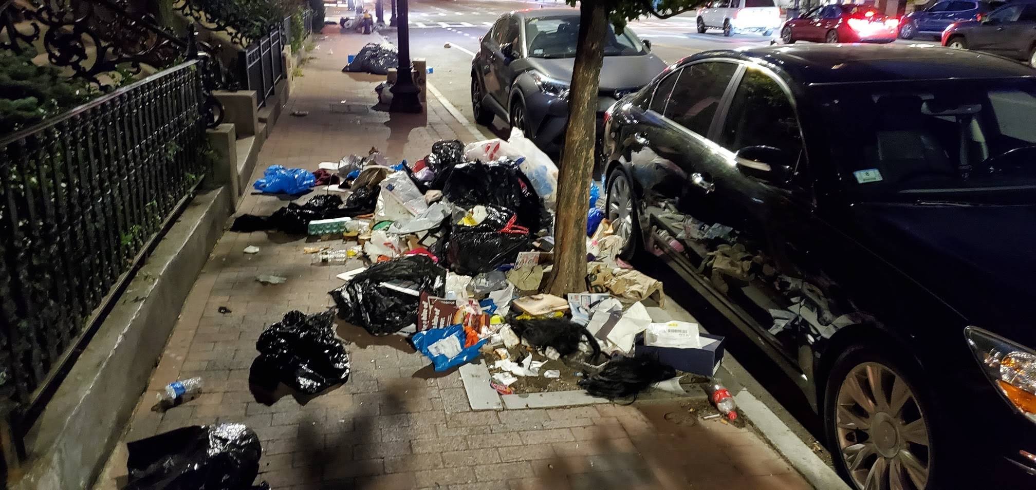 Trash day, Mass Ave