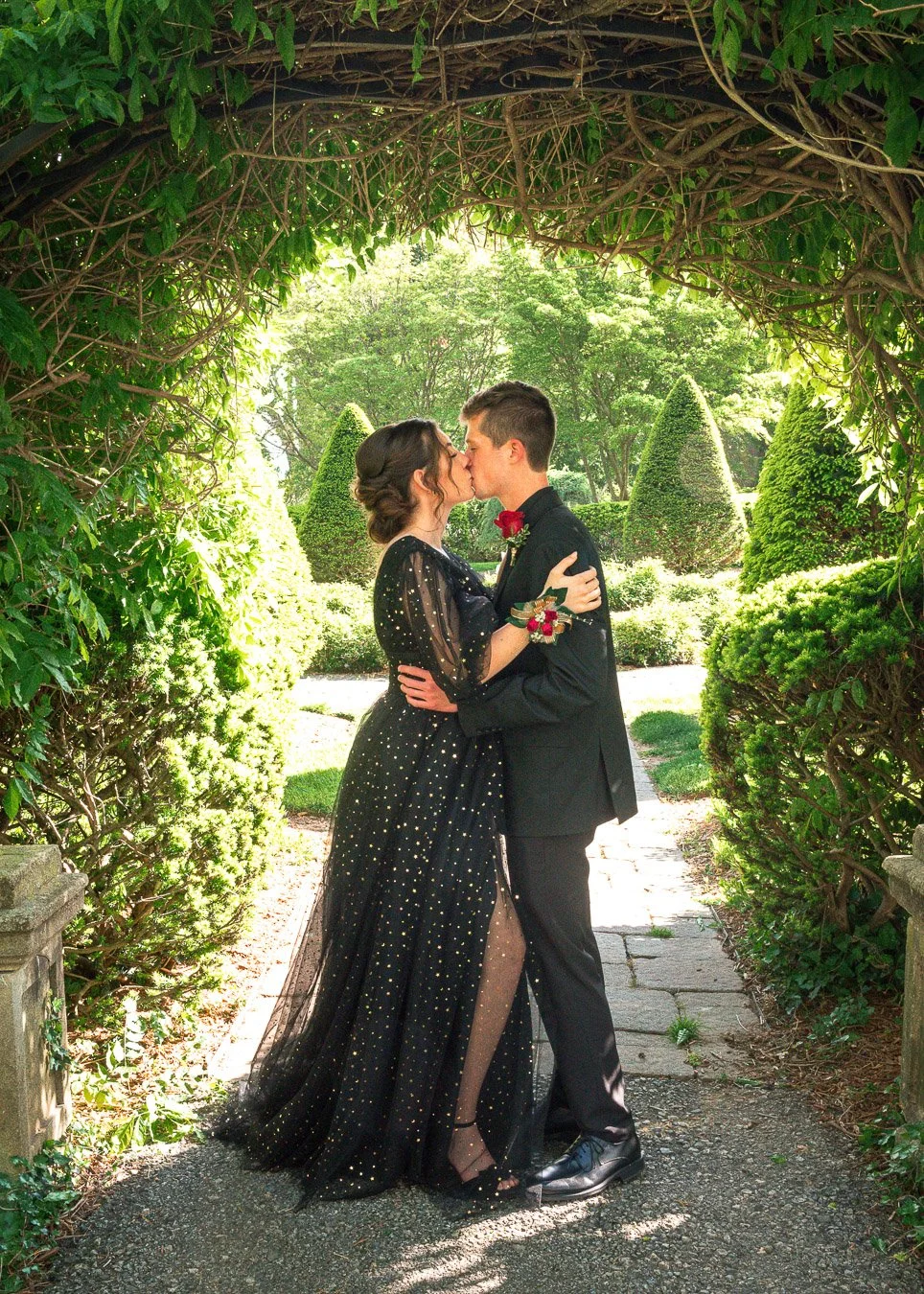 Couple under archway