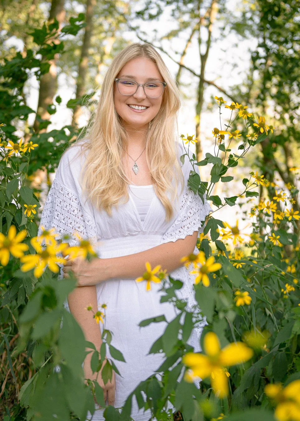 Ellie in flowers
