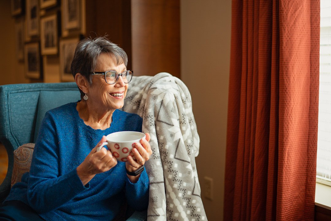 Lady with coffee