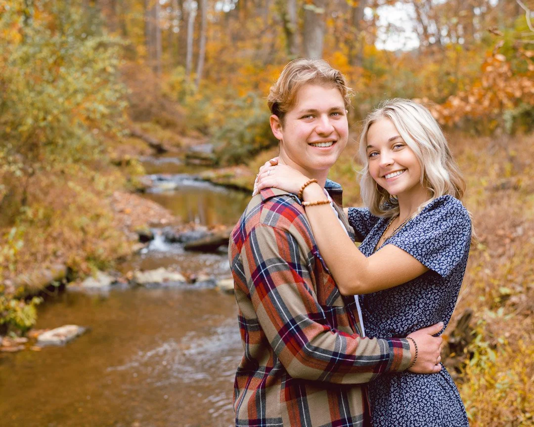 Couple along creek