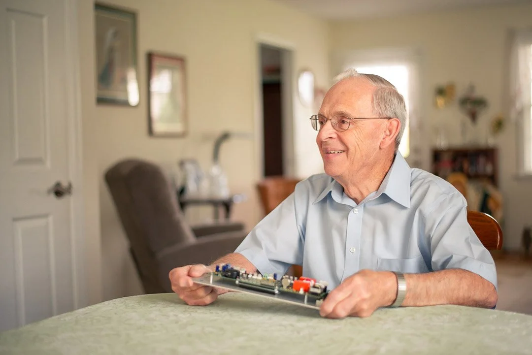 Man with electronics