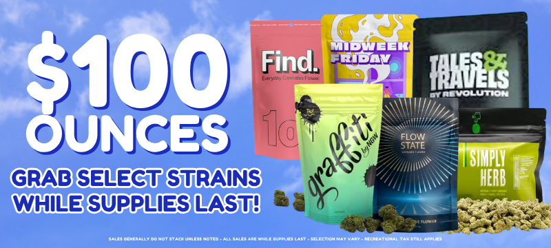 $100 half ounce cannabis sale