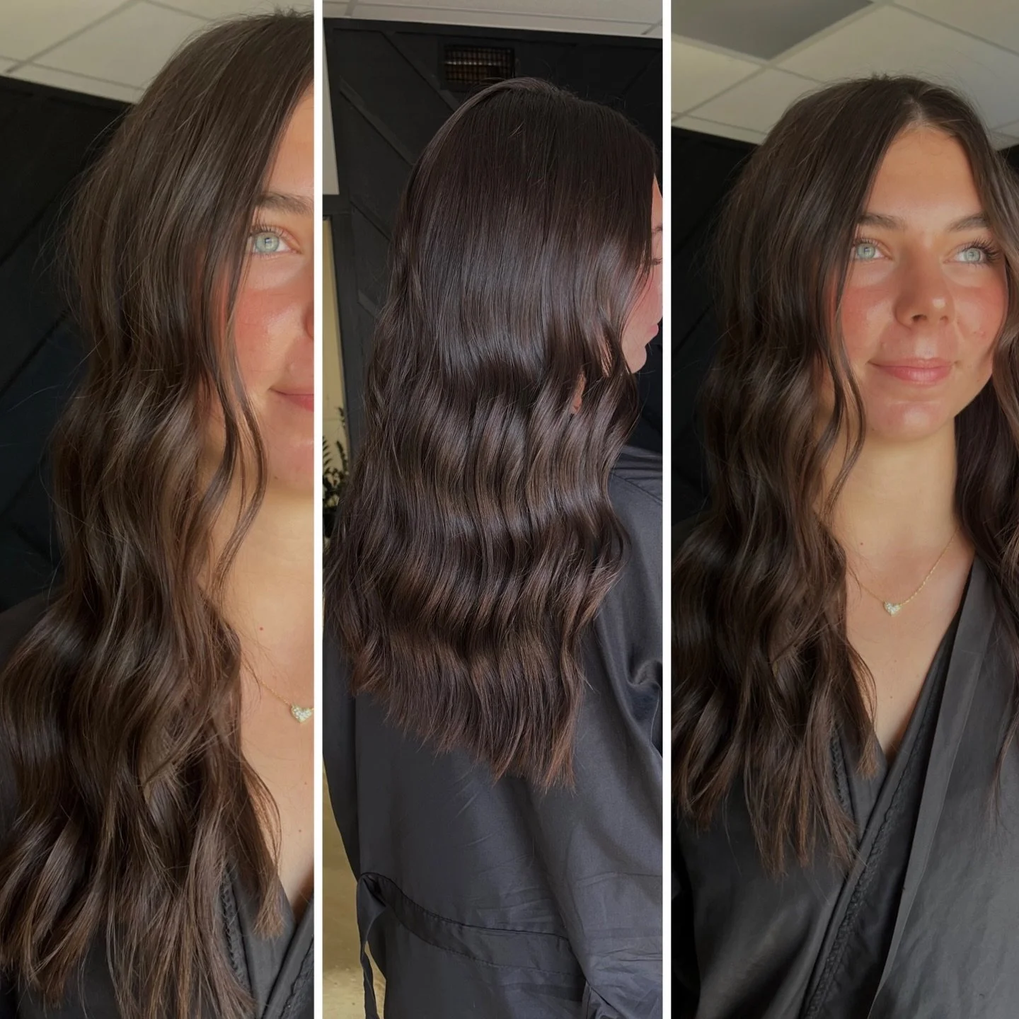 this color with her eyes🩵🦋🫐💎#victoriatexas #hairstylist #redken#brunette