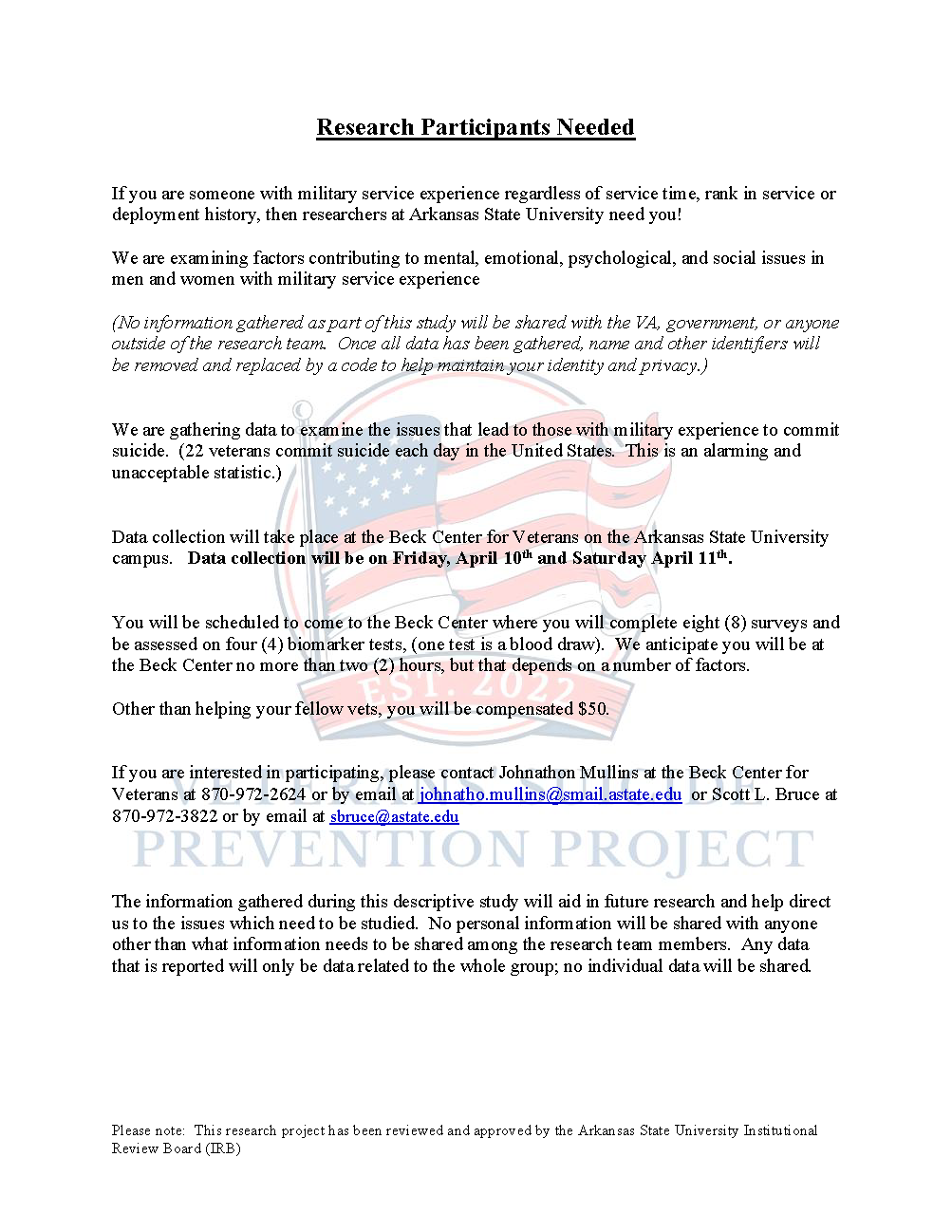 Veterans Suicide Prevention Project