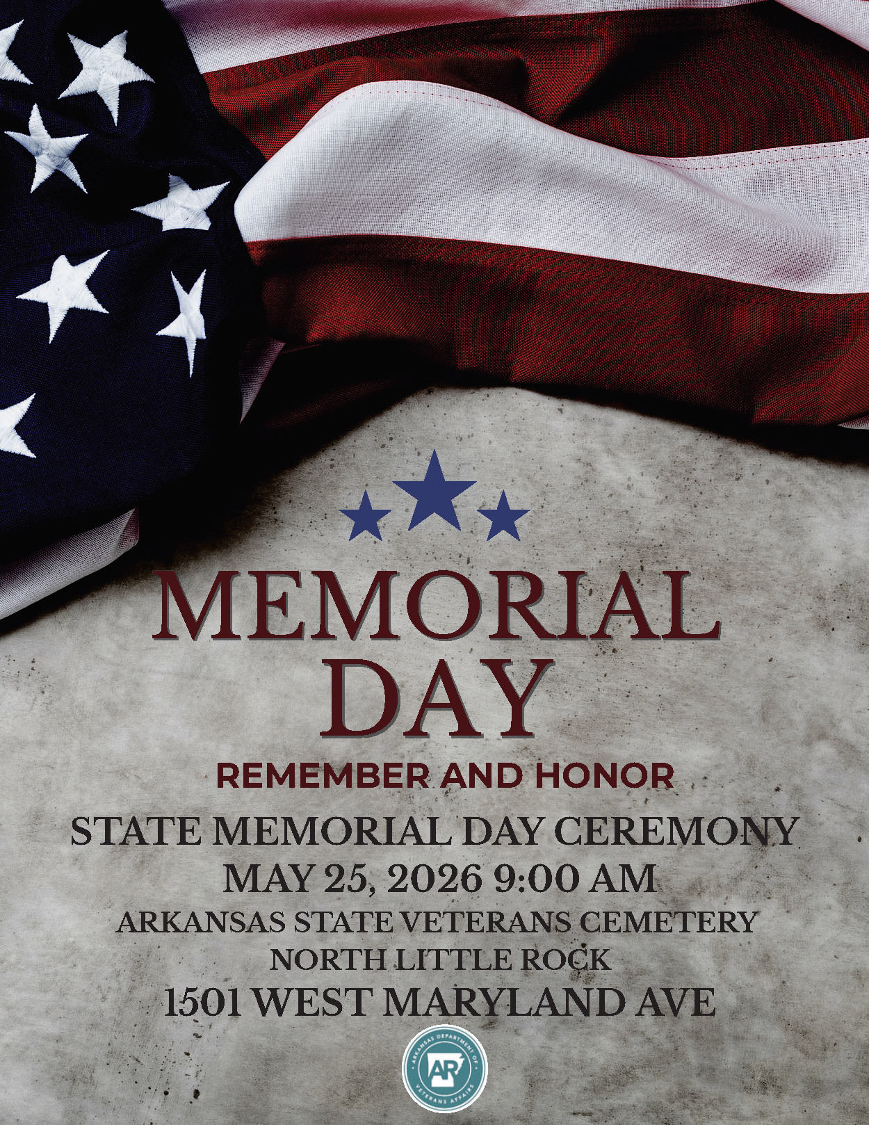AR Department of Veterans Affairs Memorial Day Ceremony