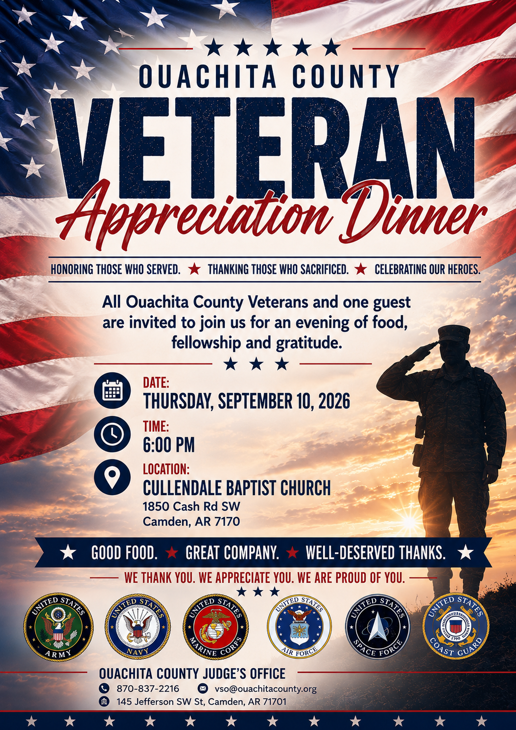 Ouachita County Veteran Appreciation Dinner