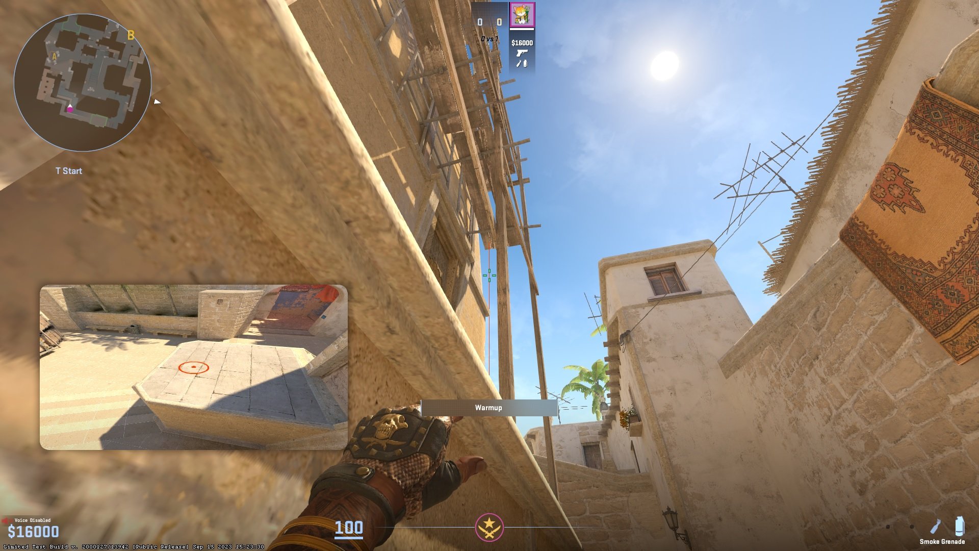 Just aim at the gap between the wood and the window and simply throw the smoke.